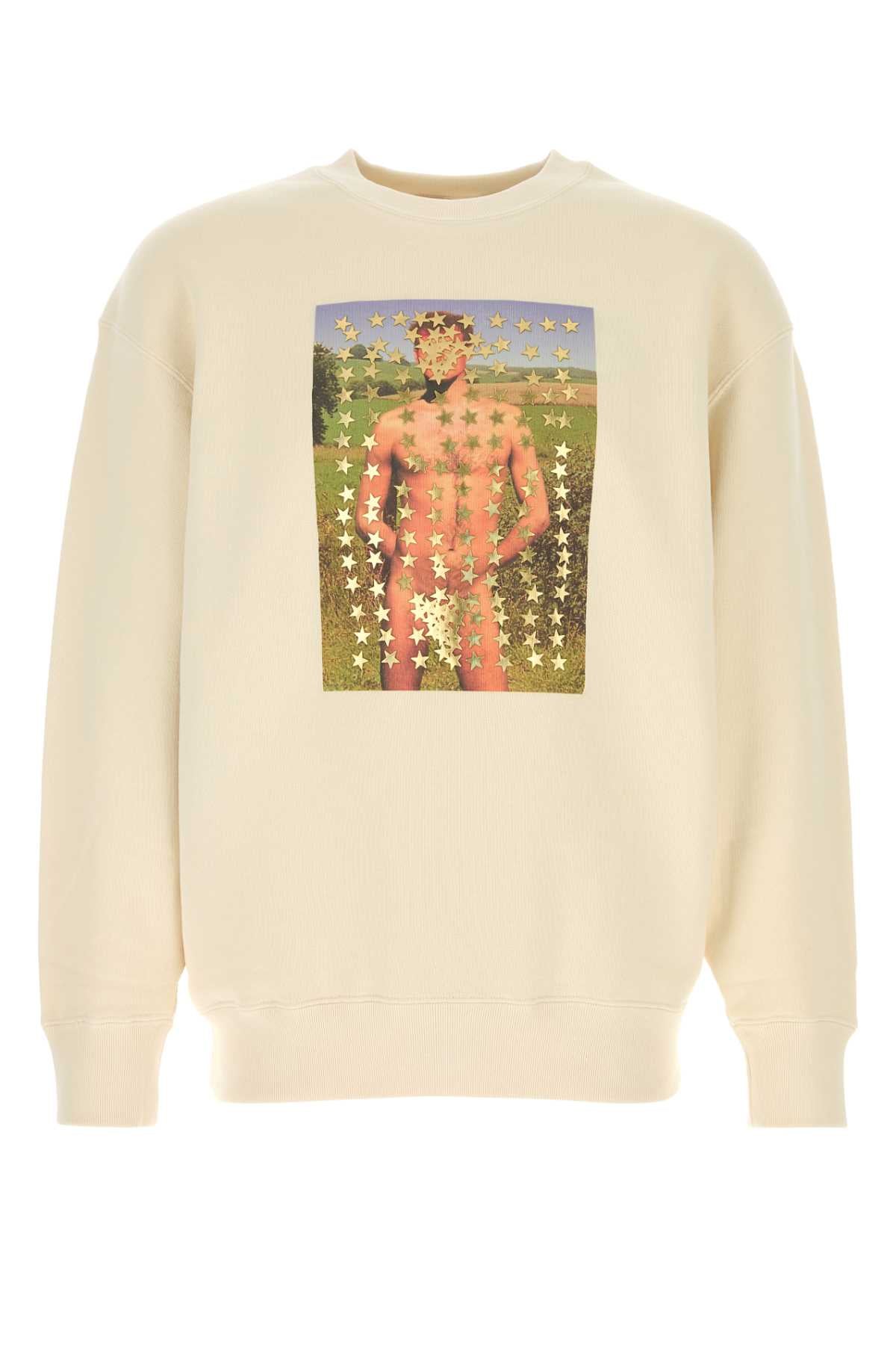 JW Anderson Graphic Cotton Sweatshirt — Beige by JW Anderson