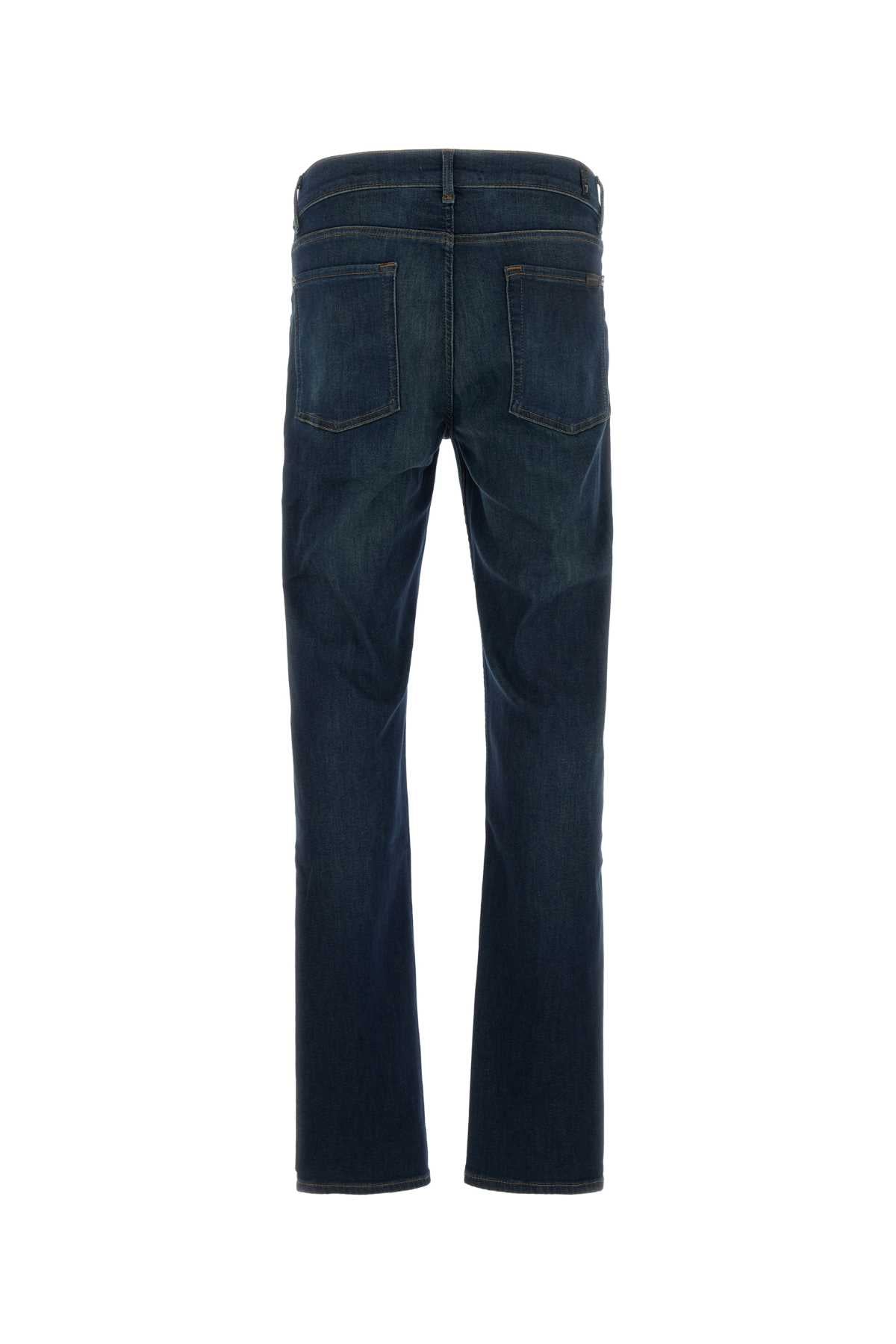 Seven For All Mankind Stretch Denim Jeans — Blue, view 2