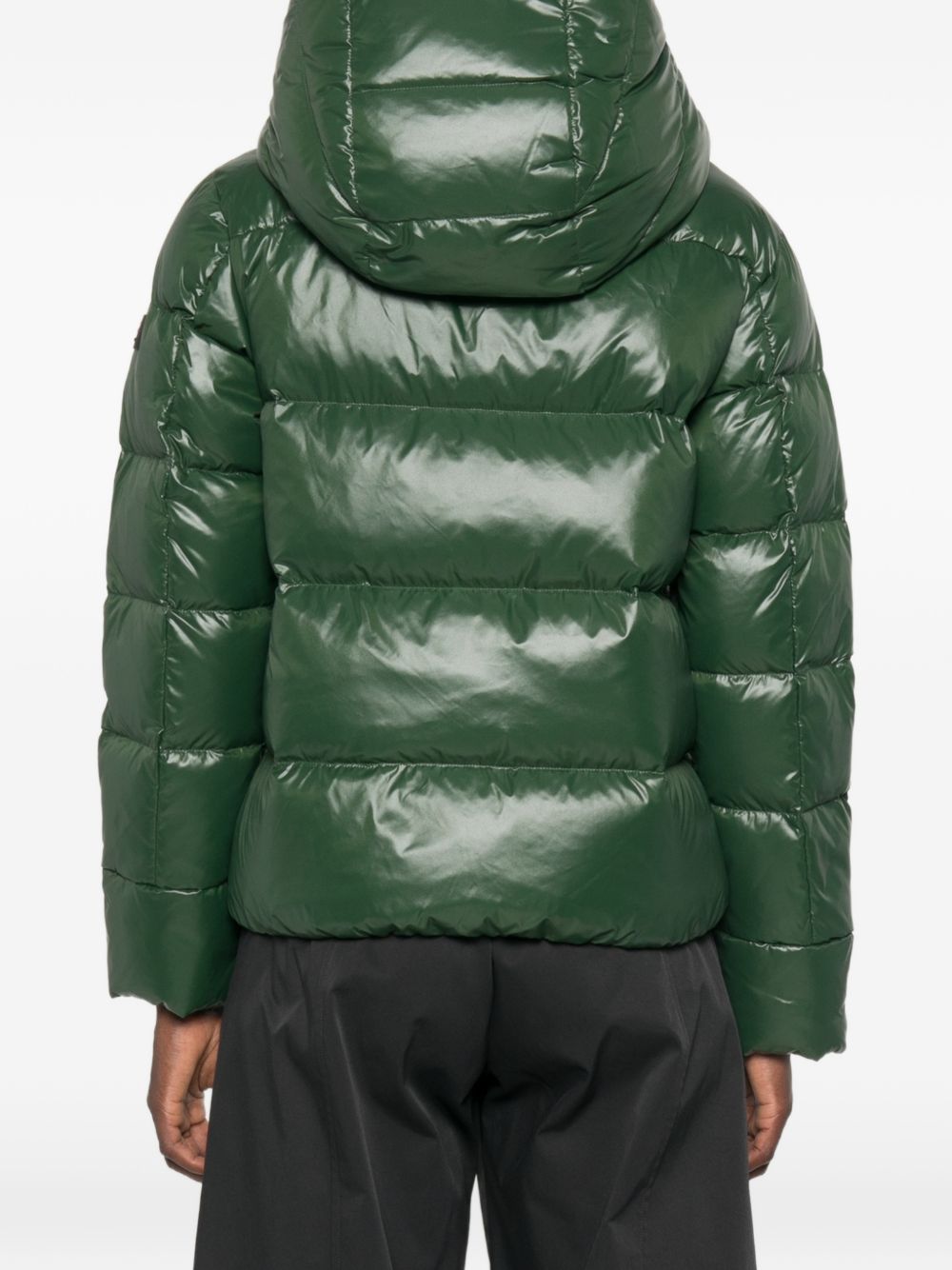 Peuterey Quilted Dark Green Down Jacket — dark green, view 2