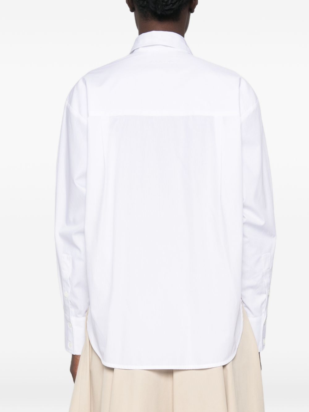 Ermanno Firenze Botanical Embroidered Shirt — White, view 2