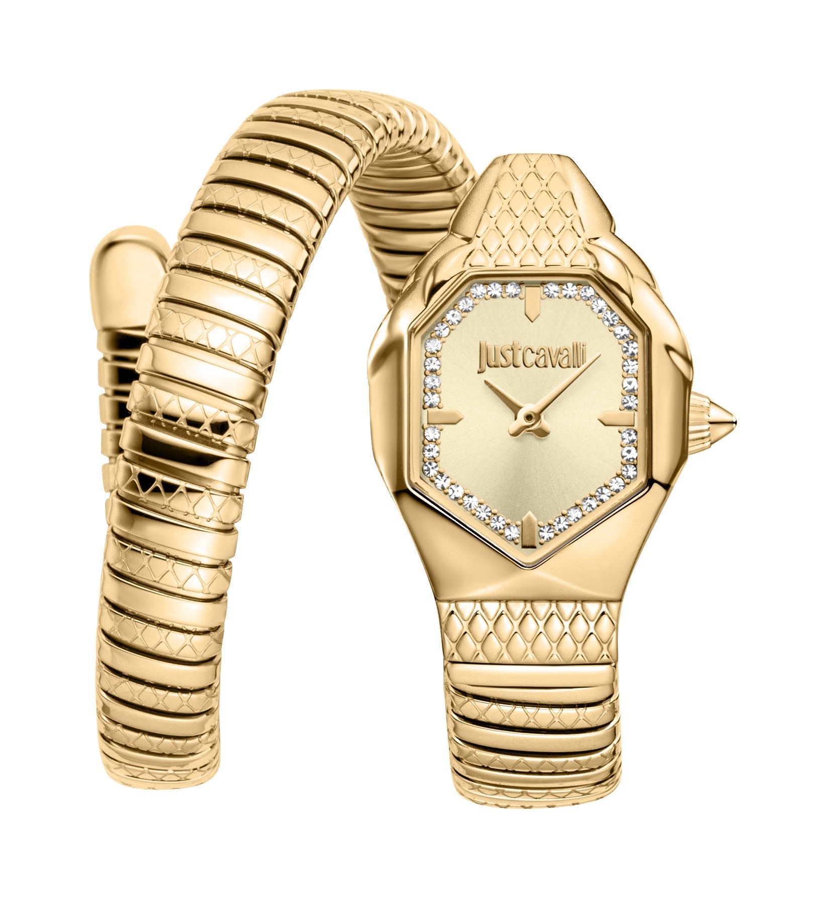 Preloved - Just Cavalli Snake Gold Bracelet Watch — Gold by Preloved - Just Cavalli