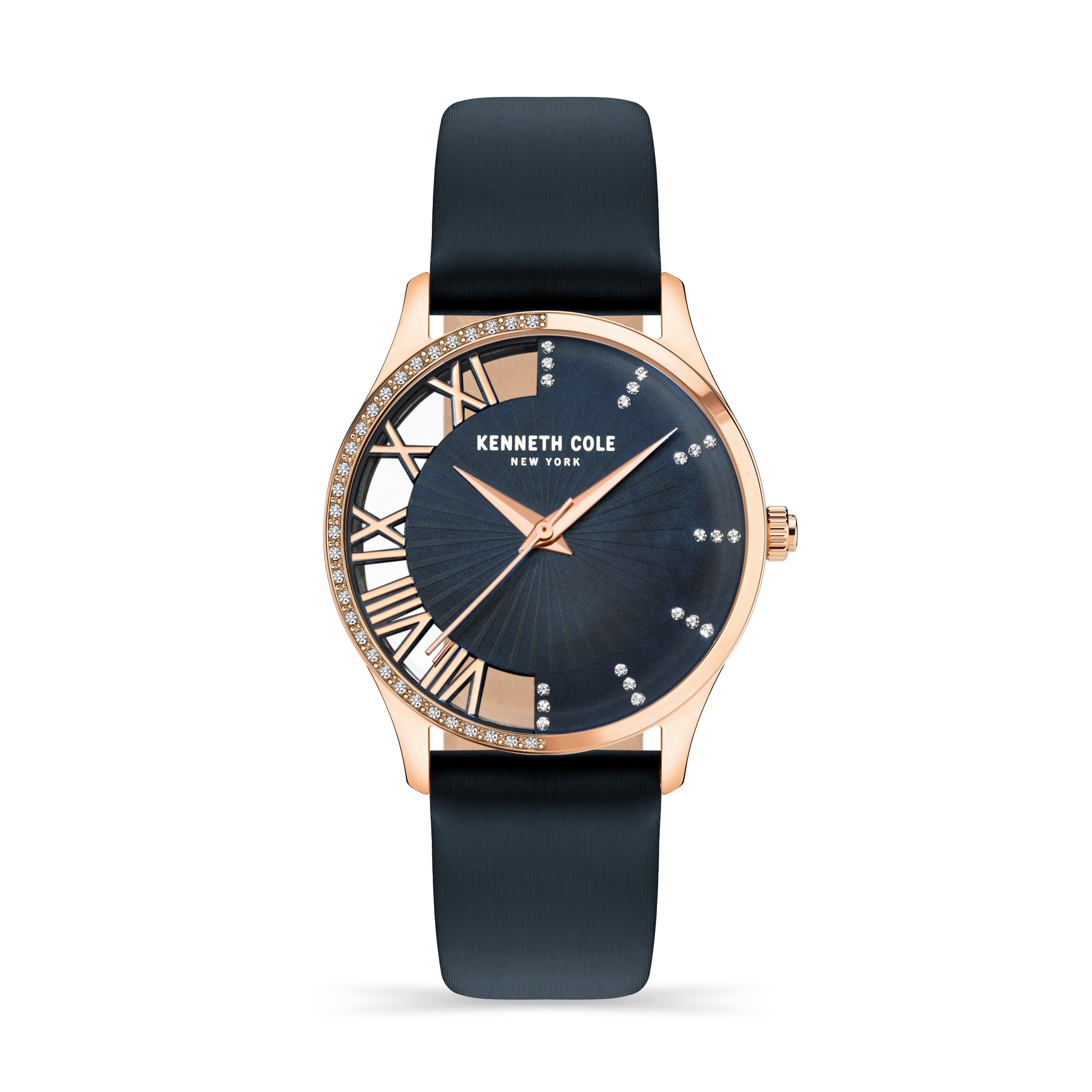 Preloved - Kenneth Cole Diamond-Bezel Quartz Watch — Navy by Preloved - Kenneth Cole