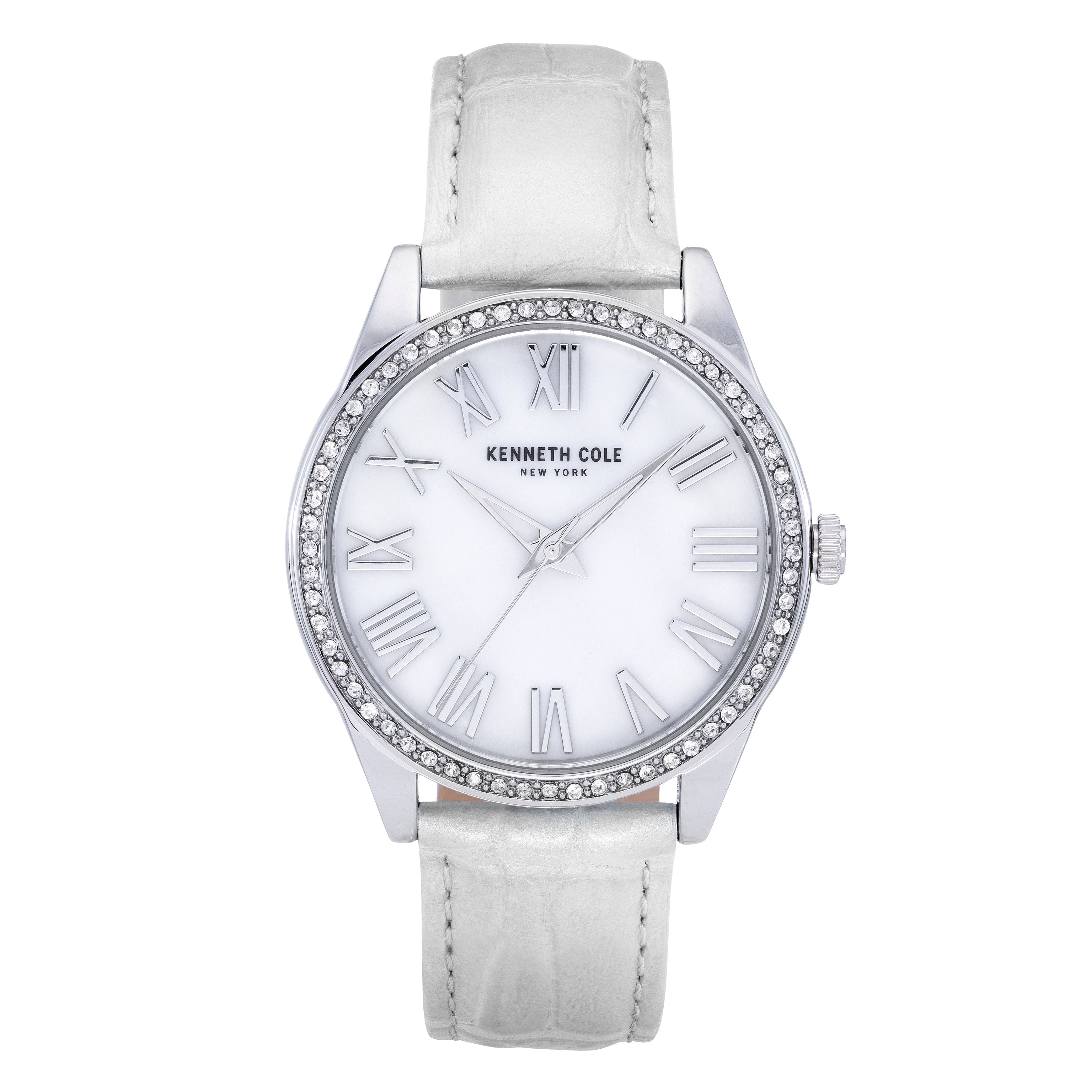 Preloved - Kenneth Cole Crystal-Set Quartz Watch — Silver by Preloved - Kenneth Cole