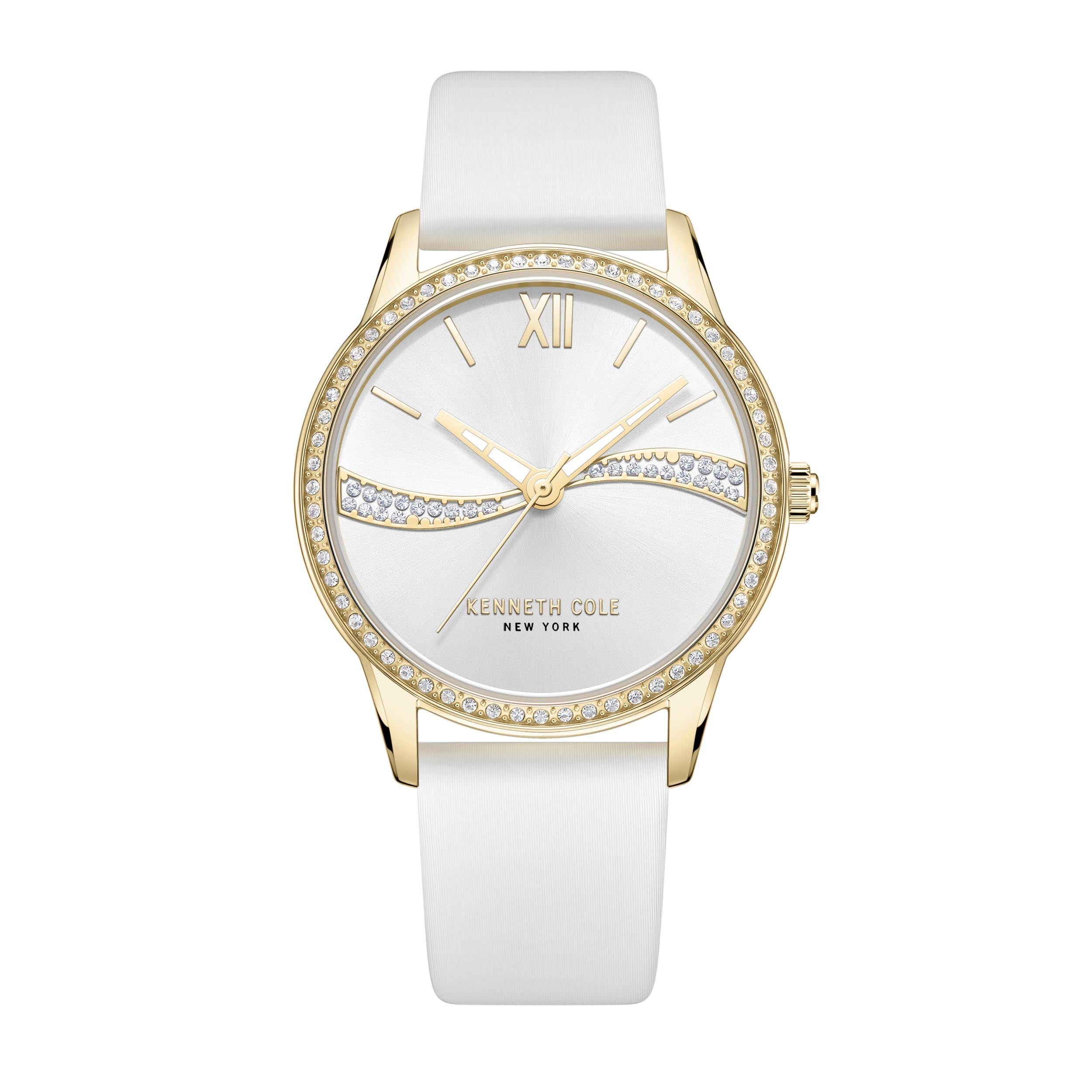Preloved - Kenneth Cole Crystal-Embellished Quartz Watch — Gold by Preloved - Kenneth Cole