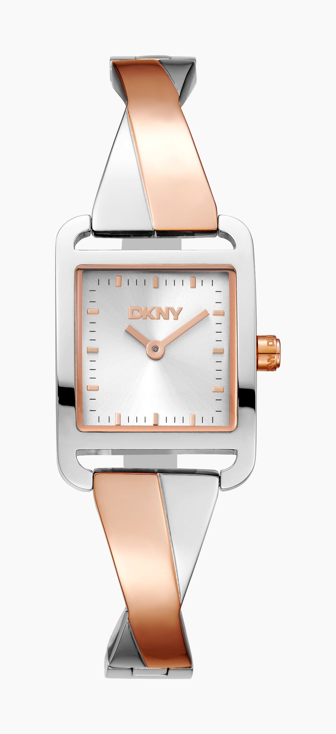 Preloved - Dkny Two-Tone Square Watch — Rose gold by Preloved - Dkny