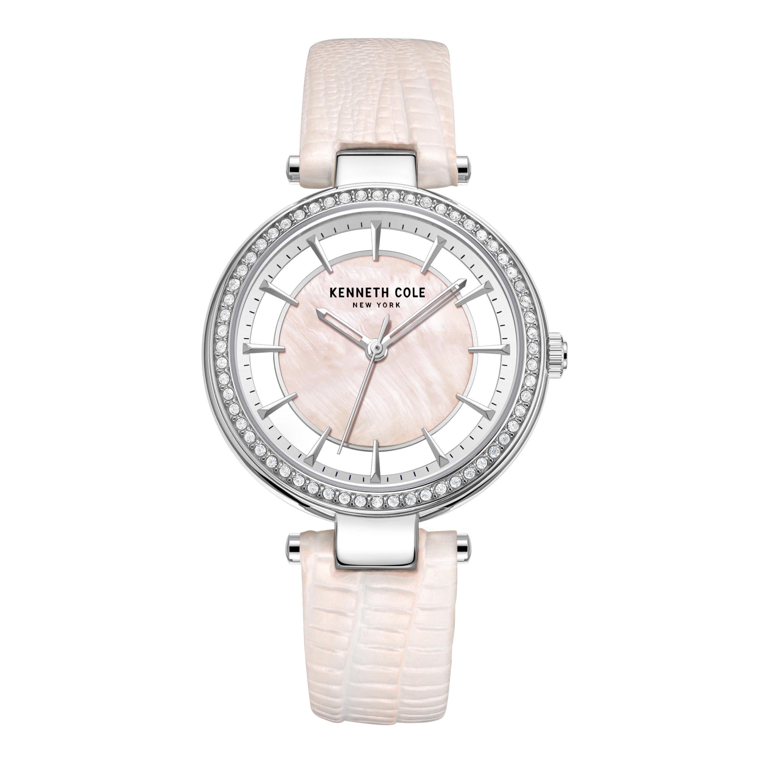 Preloved - Kenneth Cole Crystal-Embellished Quartz Watch — White by Preloved - Kenneth Cole