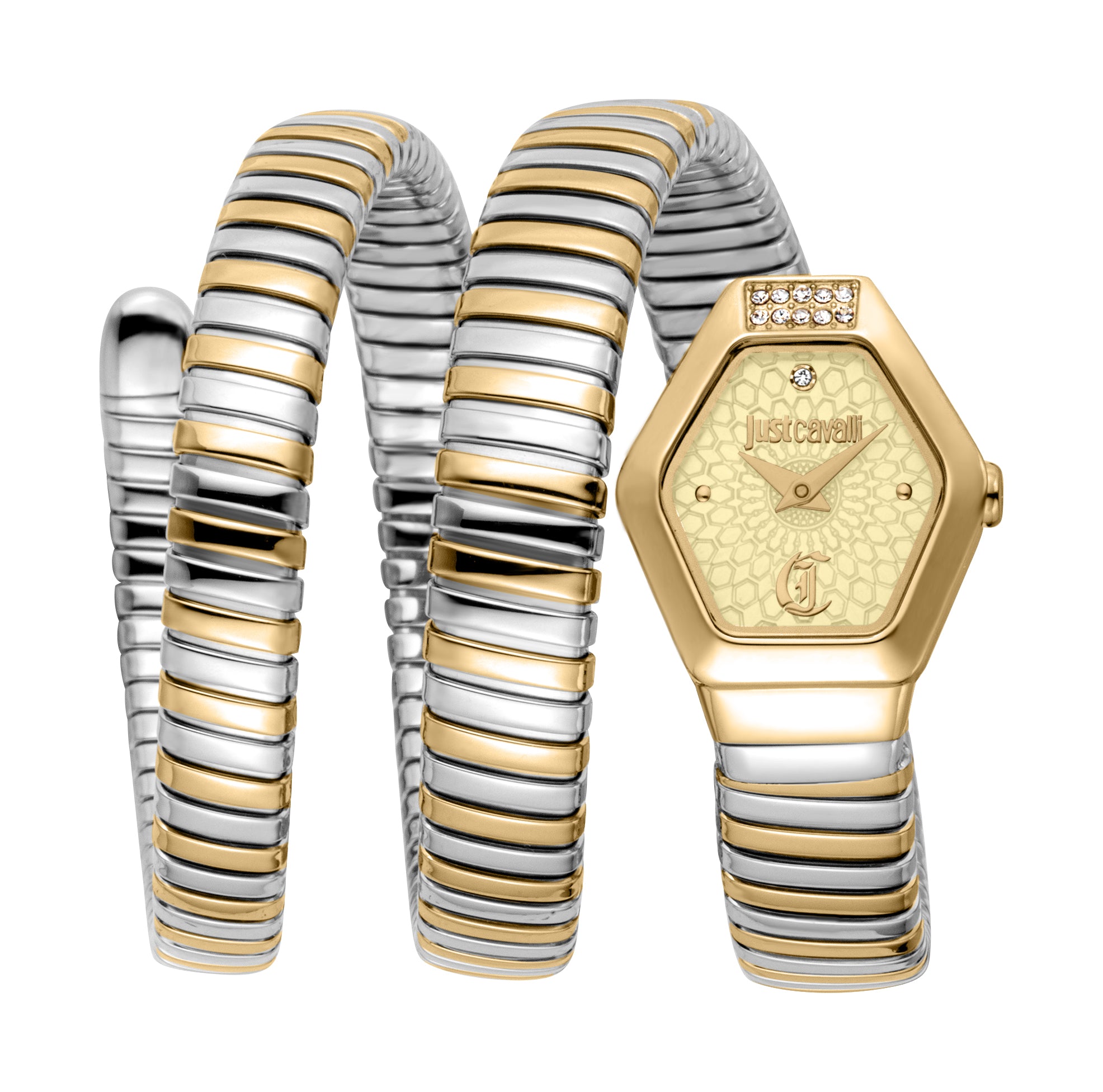 Preloved - Just Cavalli Two-Tone Snake Watch — Gold by Preloved - Just Cavalli