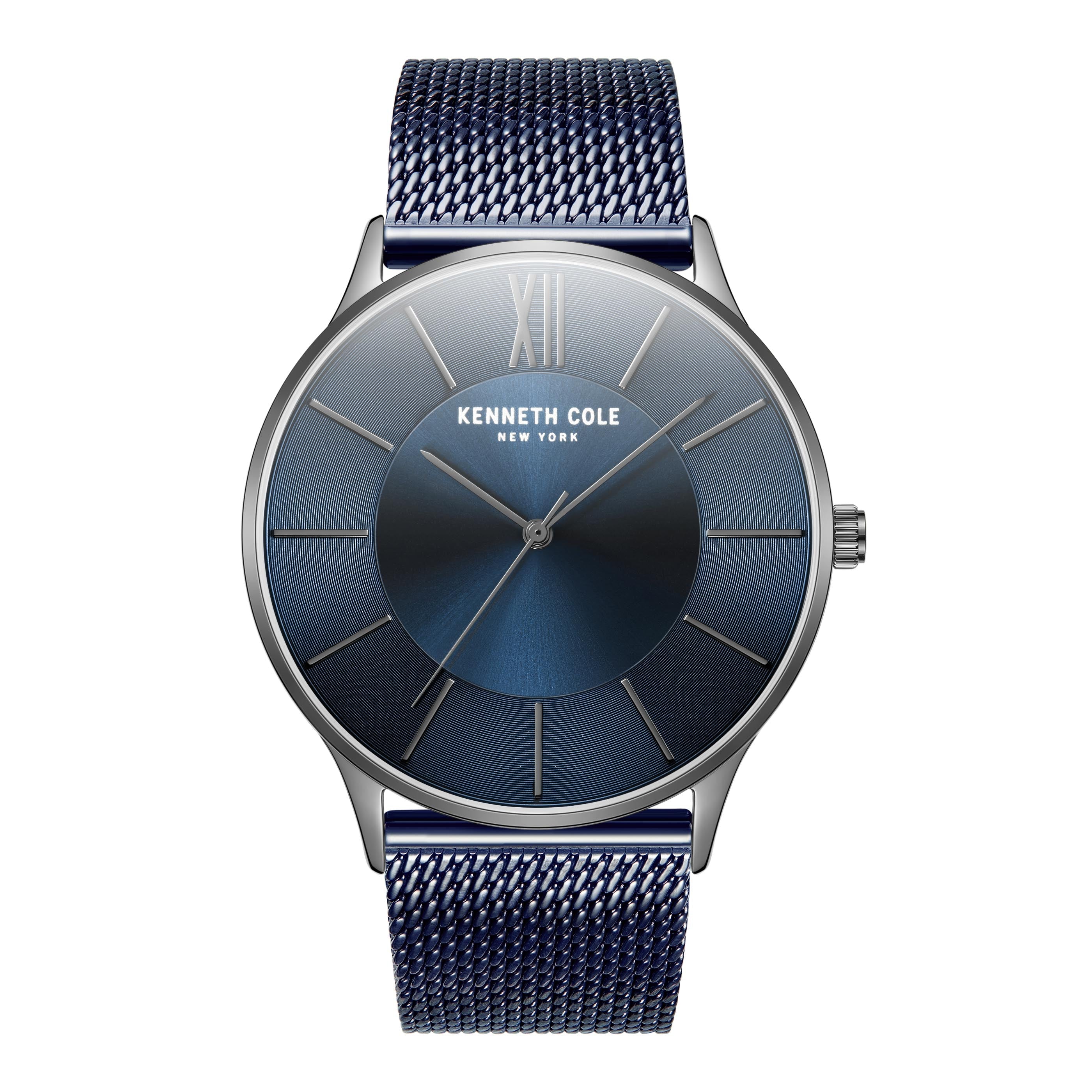 Preloved - Kenneth Cole Minimalist 42mm Quartz Watch — Blue by Preloved - Kenneth Cole