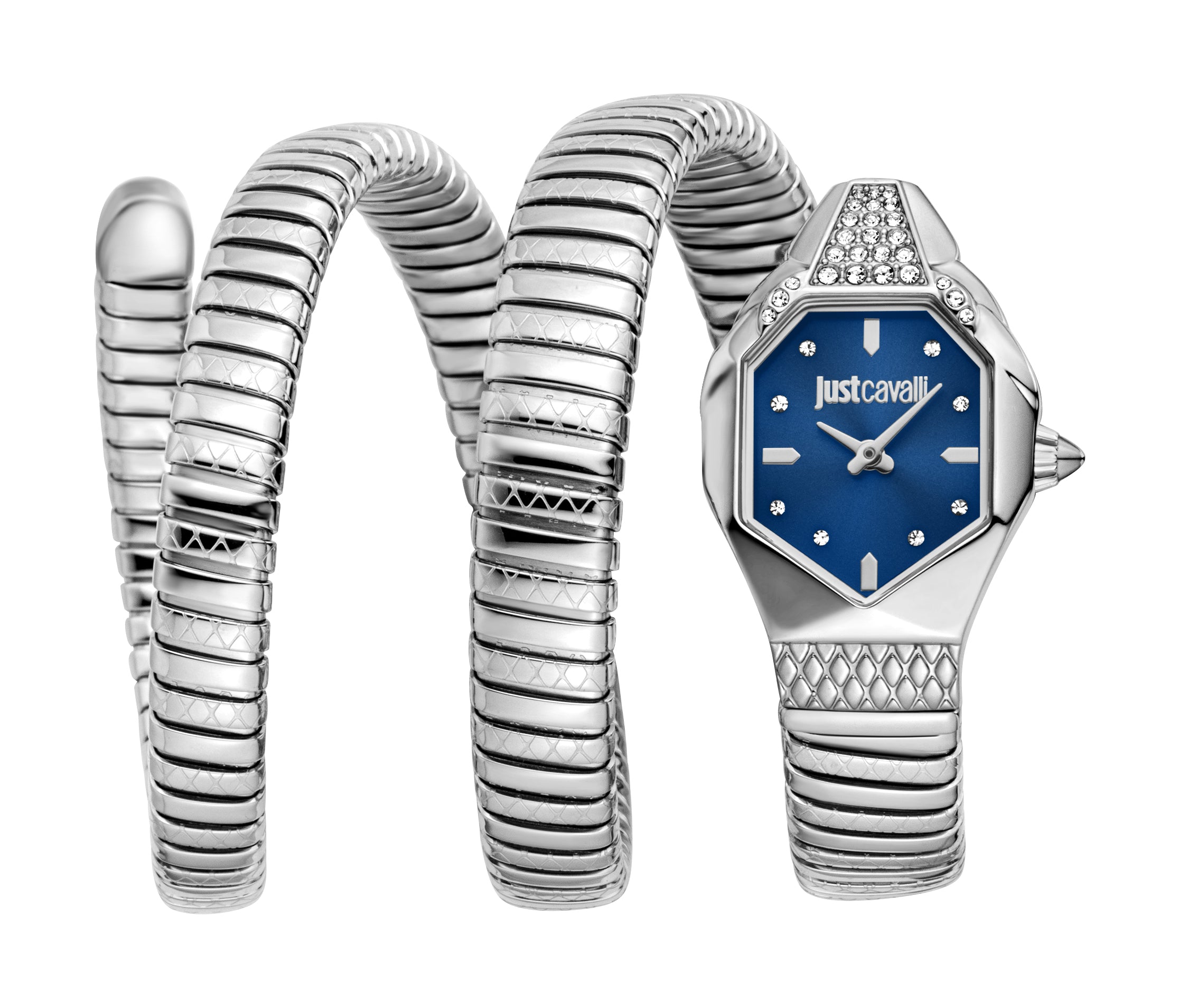 Preloved - Just Cavalli Snake-Wrapped Quartz Watch — Silver by Preloved - Just Cavalli