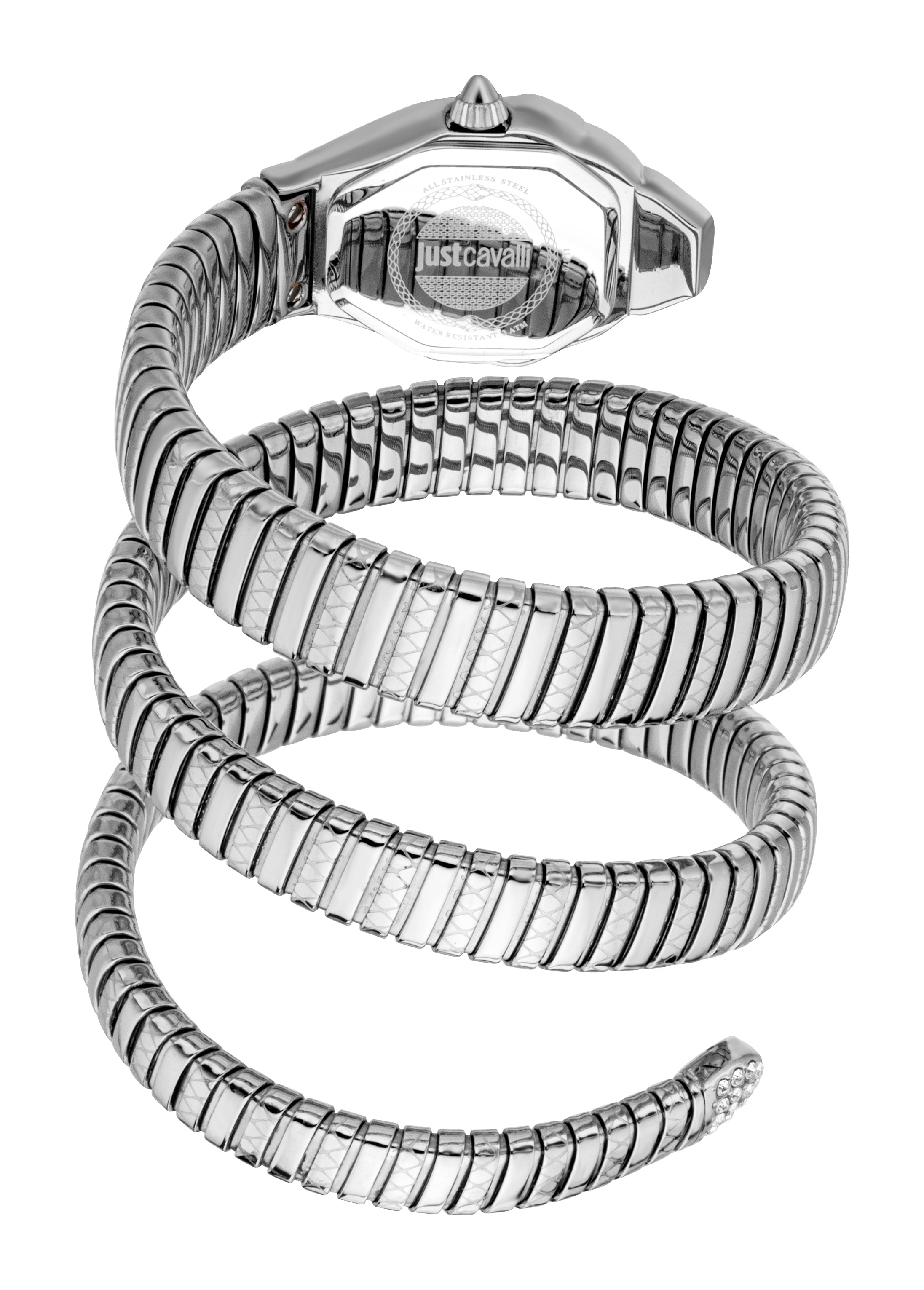 Preloved - Just Cavalli Snake-Wrapped Quartz Watch — Silver, view 3