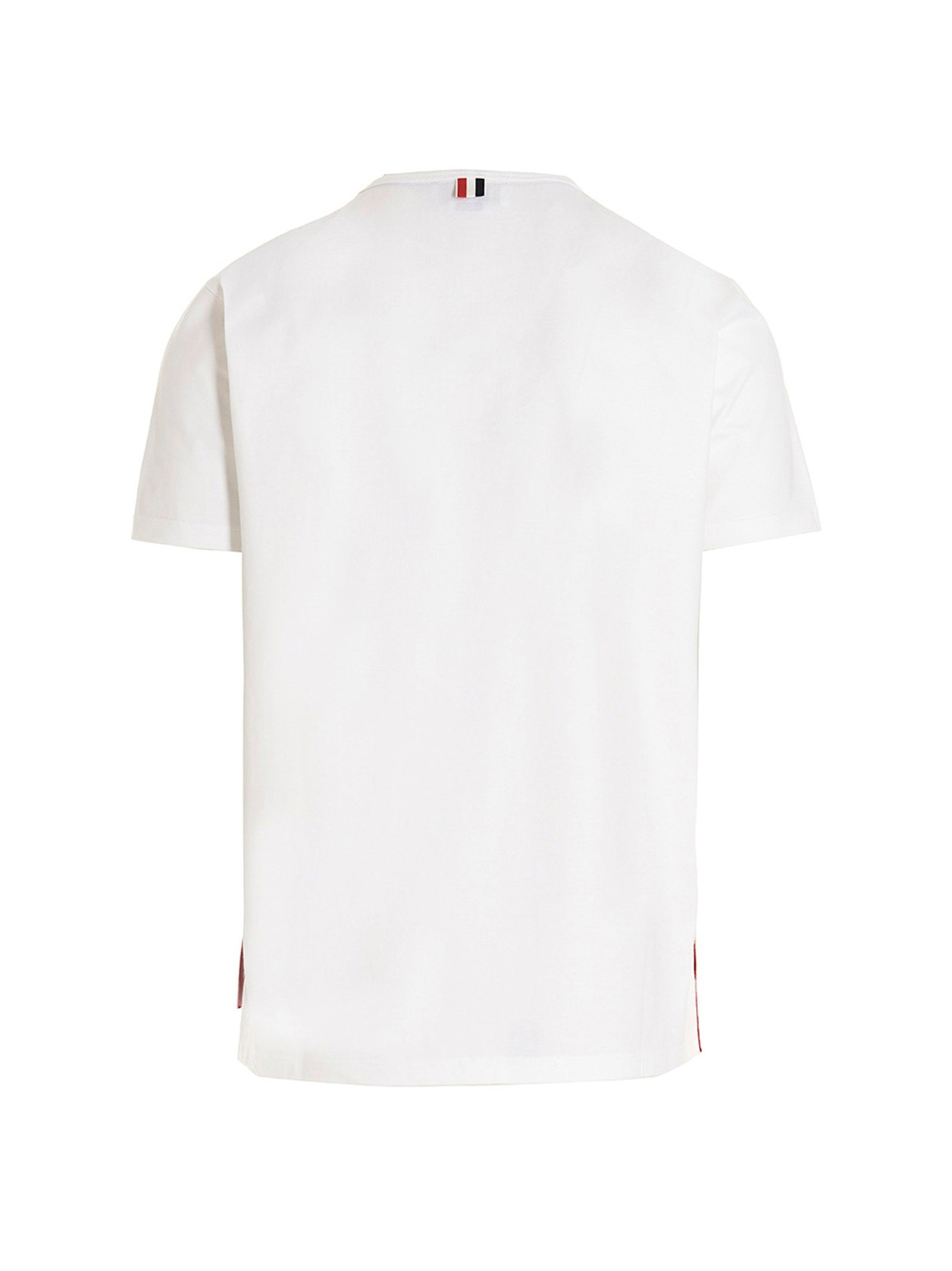 Thom Browne Logo Band Jersey T-Shirt — White, view 2