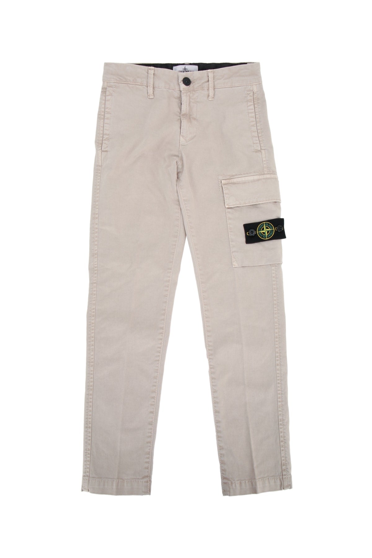 Stone Island Kids Multi-Pocket Cotton Twill Cargo Pants — Beige by Stone Island Kids