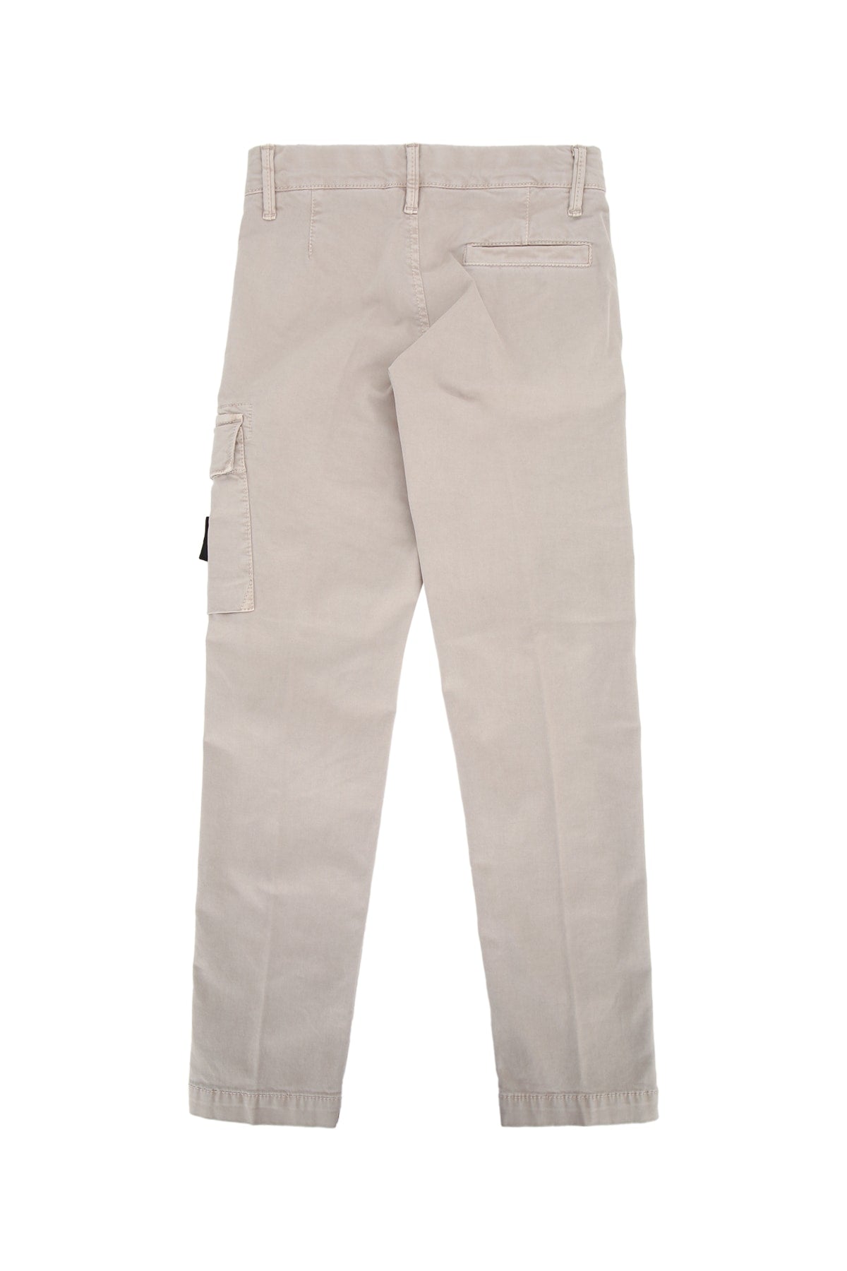 Stone Island Kids Multi-Pocket Cotton Twill Cargo Pants — Beige, view 2