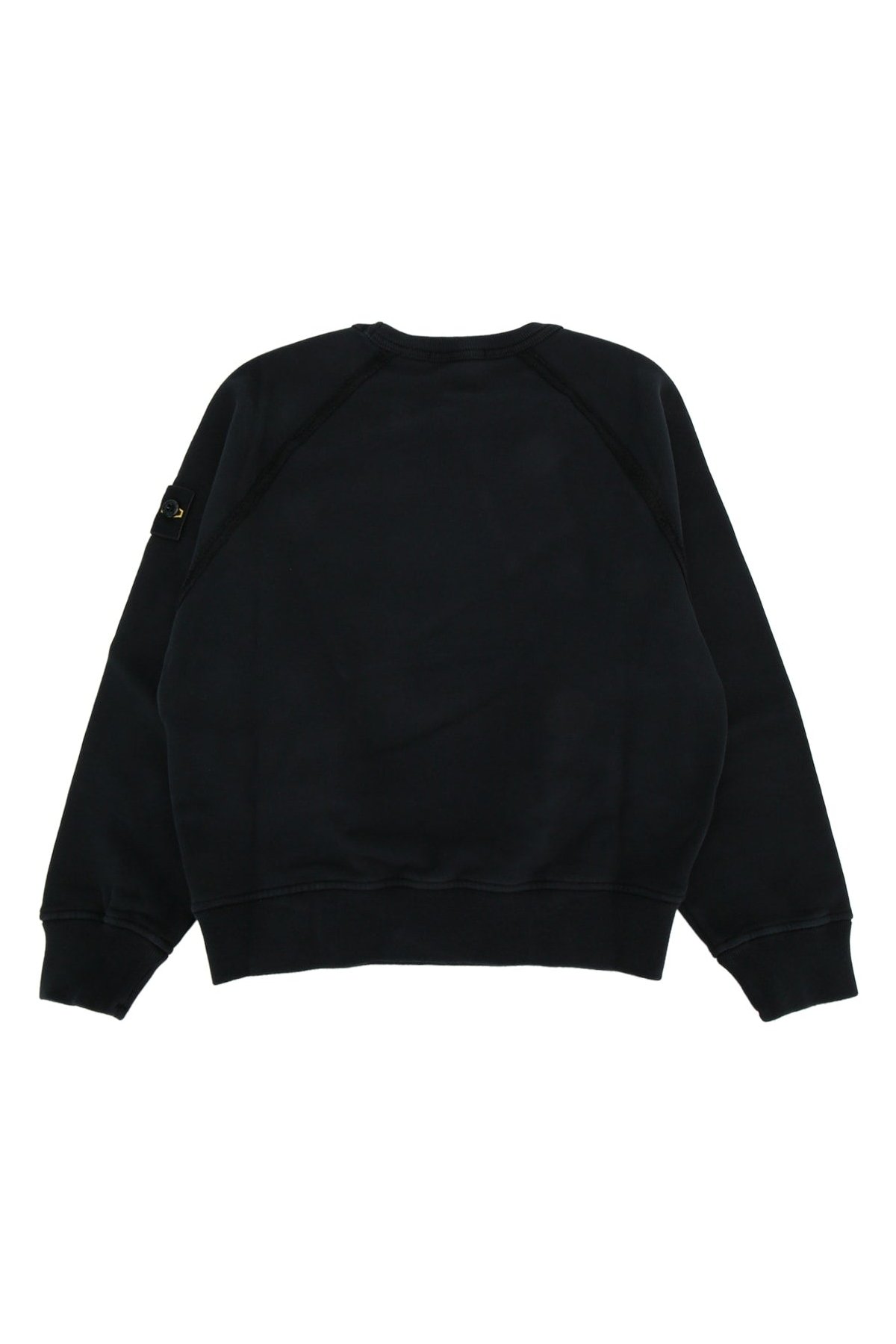 Stone Island Kids Logo-Embroidered Cotton Sweatshirt — Black, view 2