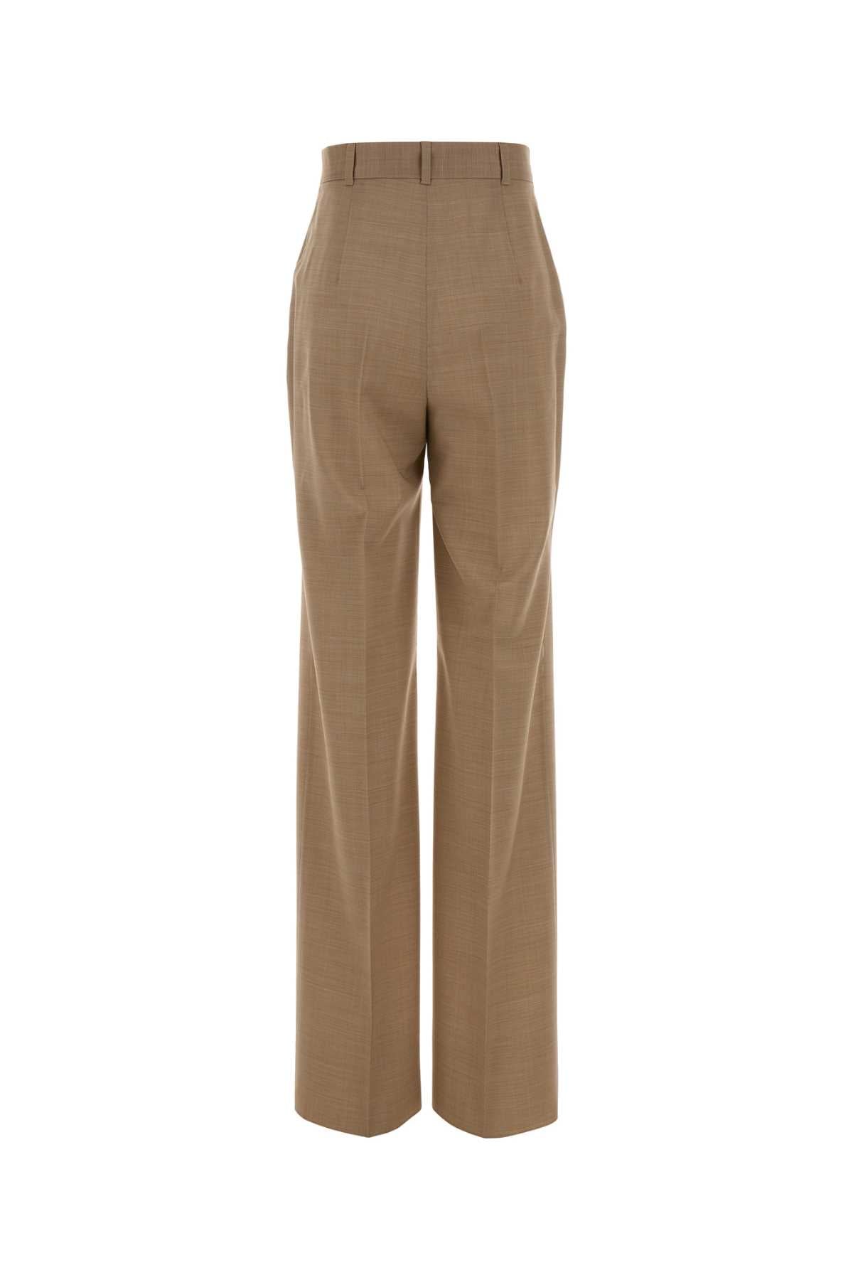 Mm Studio Virgin Wool Trousers — Beige, view 2