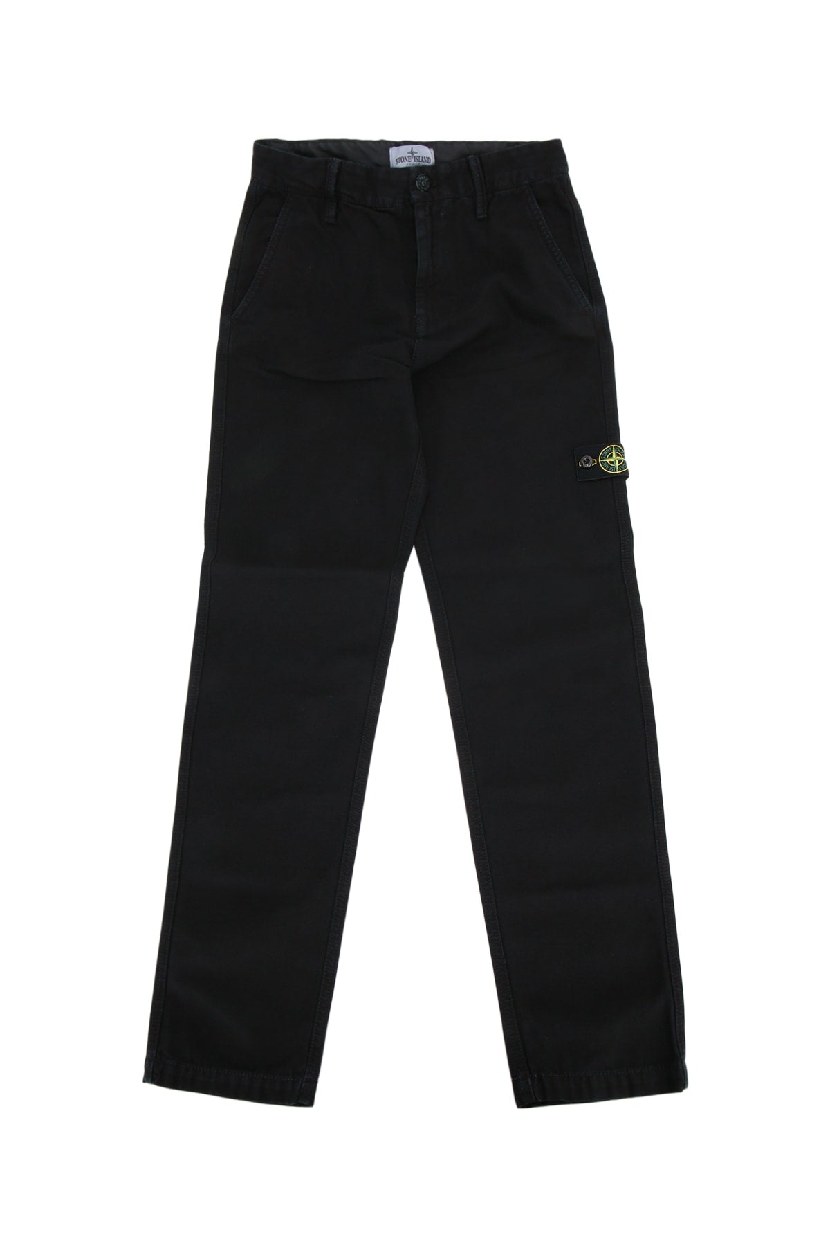 Stone Island Kids Cotton Cargo Trousers — Black by Stone Island Kids