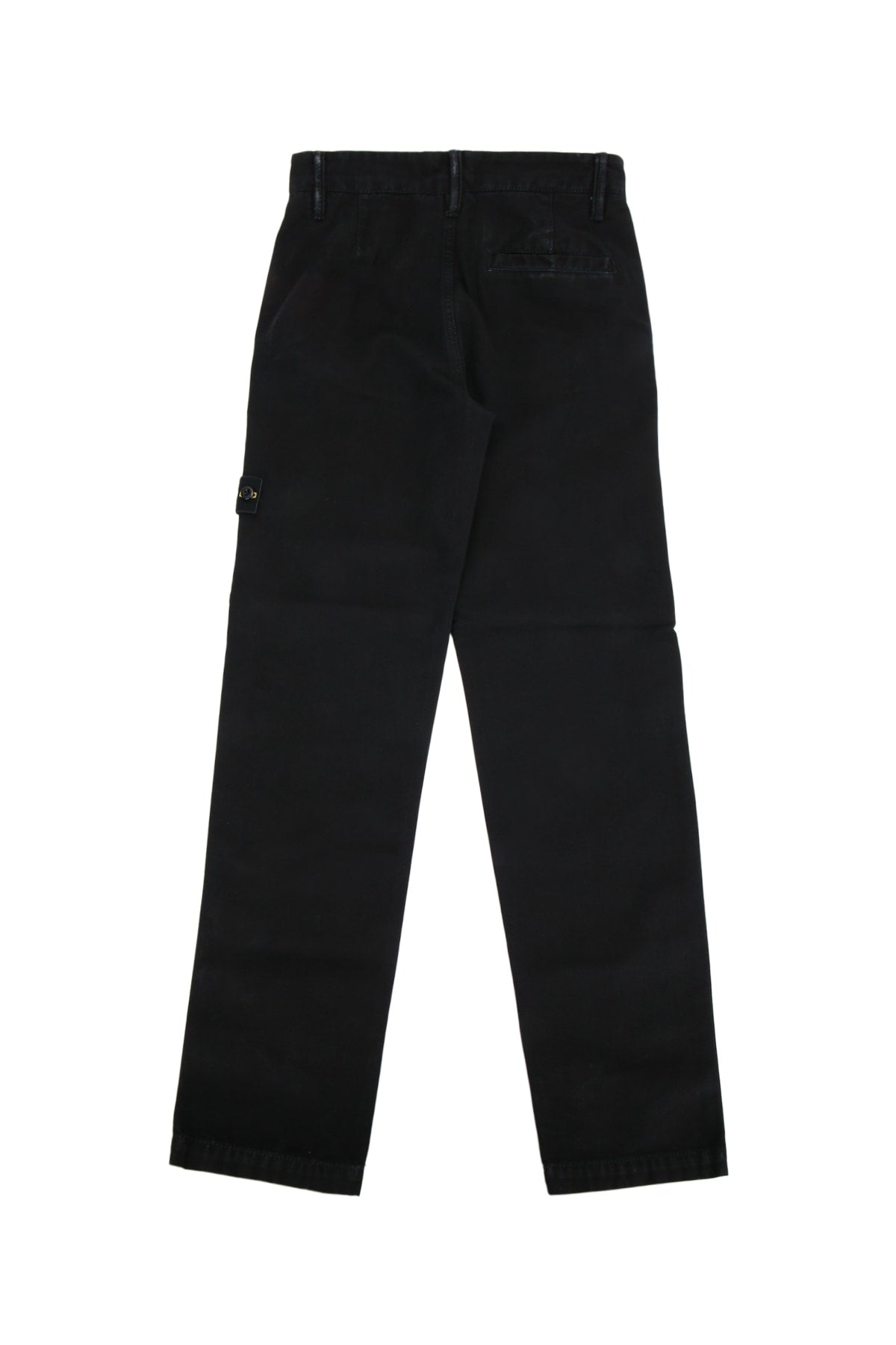 Stone Island Kids Cotton Cargo Trousers — Black, view 2