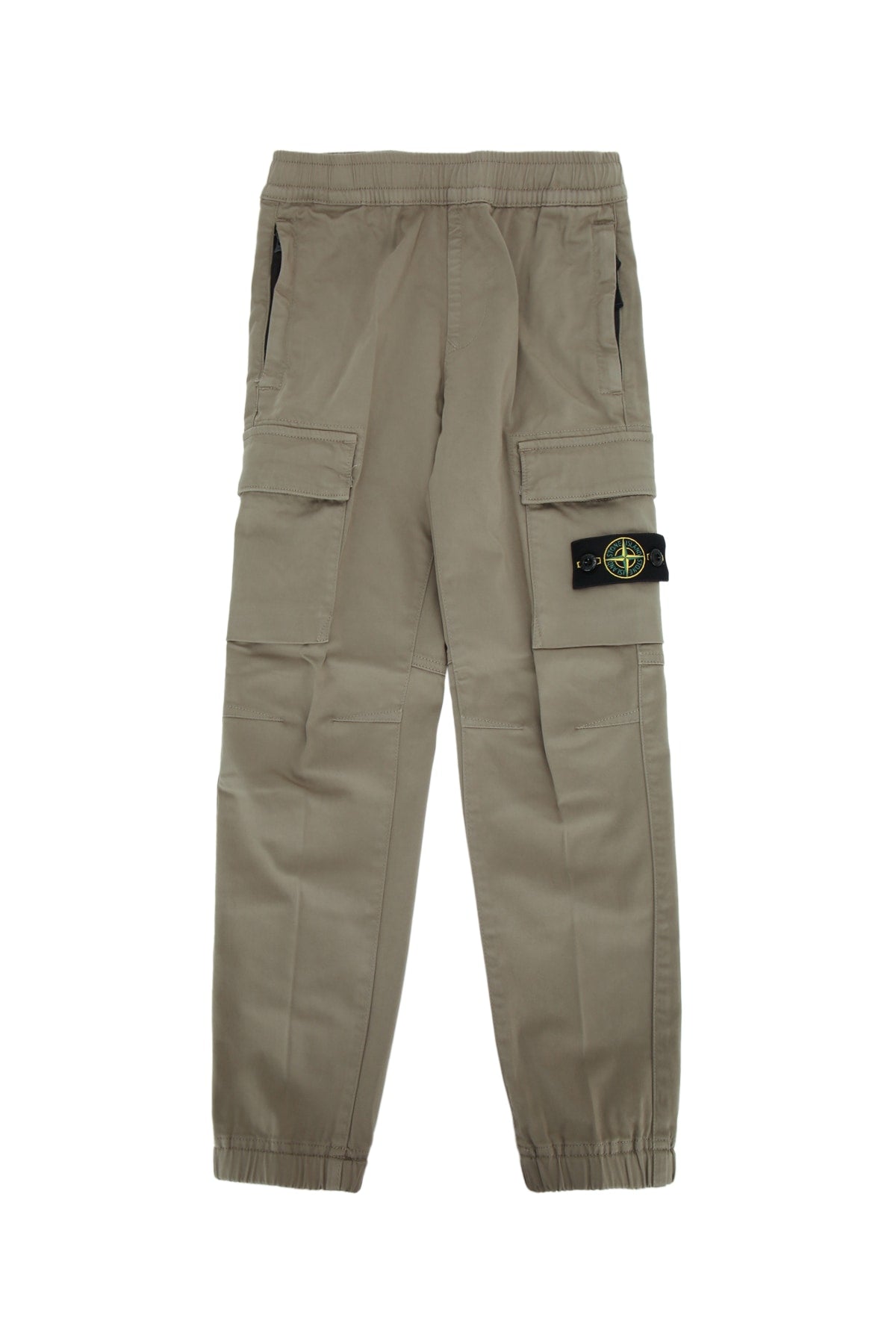 Stone Island Kids Multi-Pocket Cotton Cargo Pants — Beige by Stone Island Kids