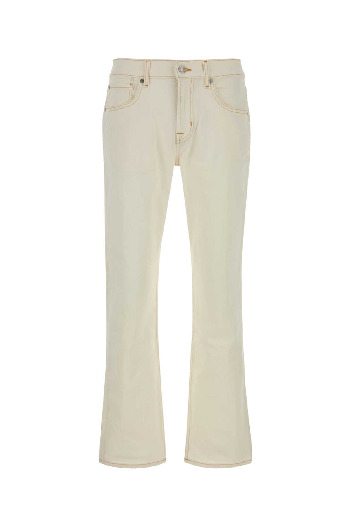 Seven For All Mankind White Stretch Denim Jeans — White by Seven For All Mankind