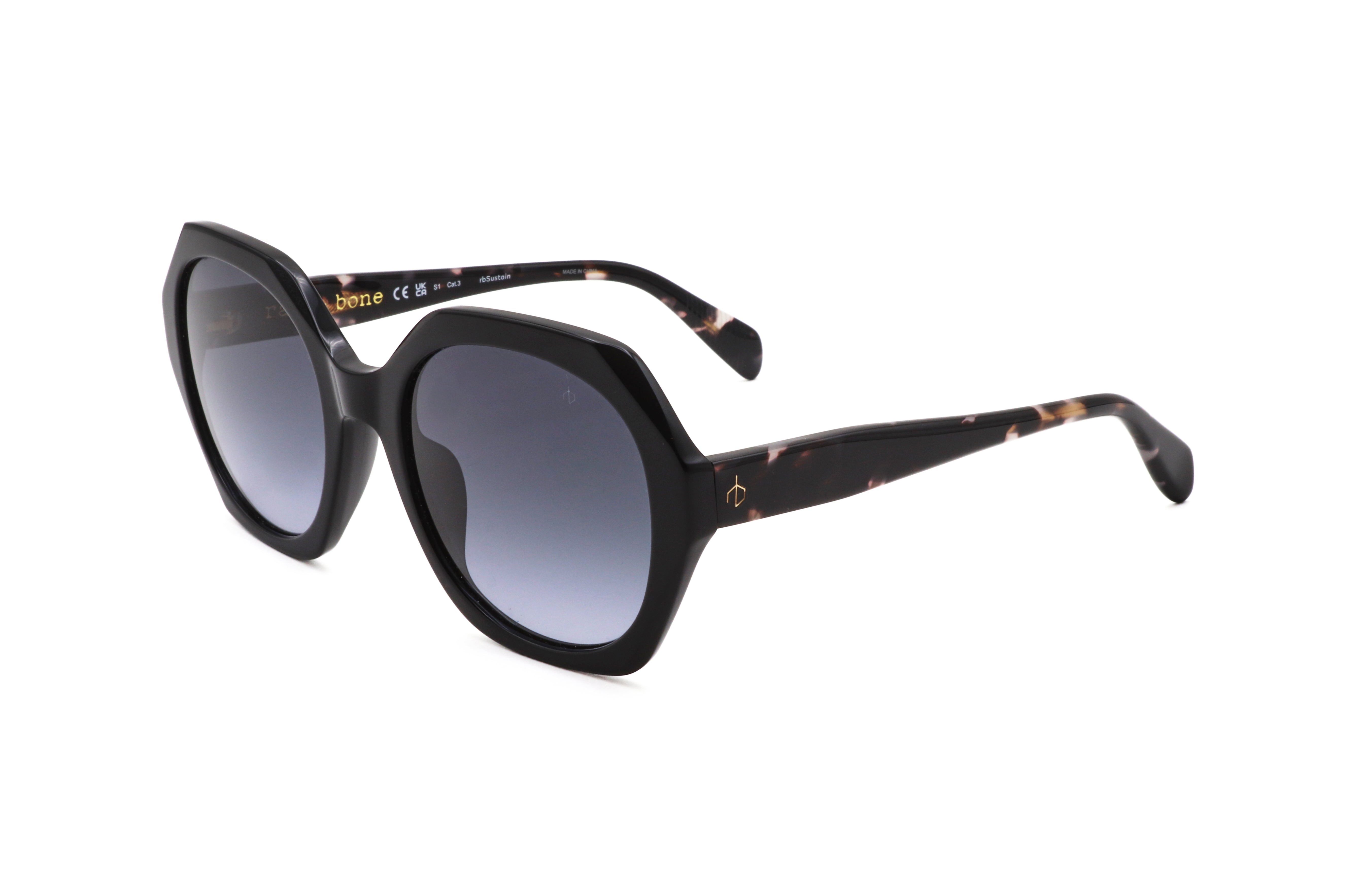 Preloved - Rag & Bone RNB1078S80755 Oversized Black Sunglasses — Black by Preloved - Rag & Bone