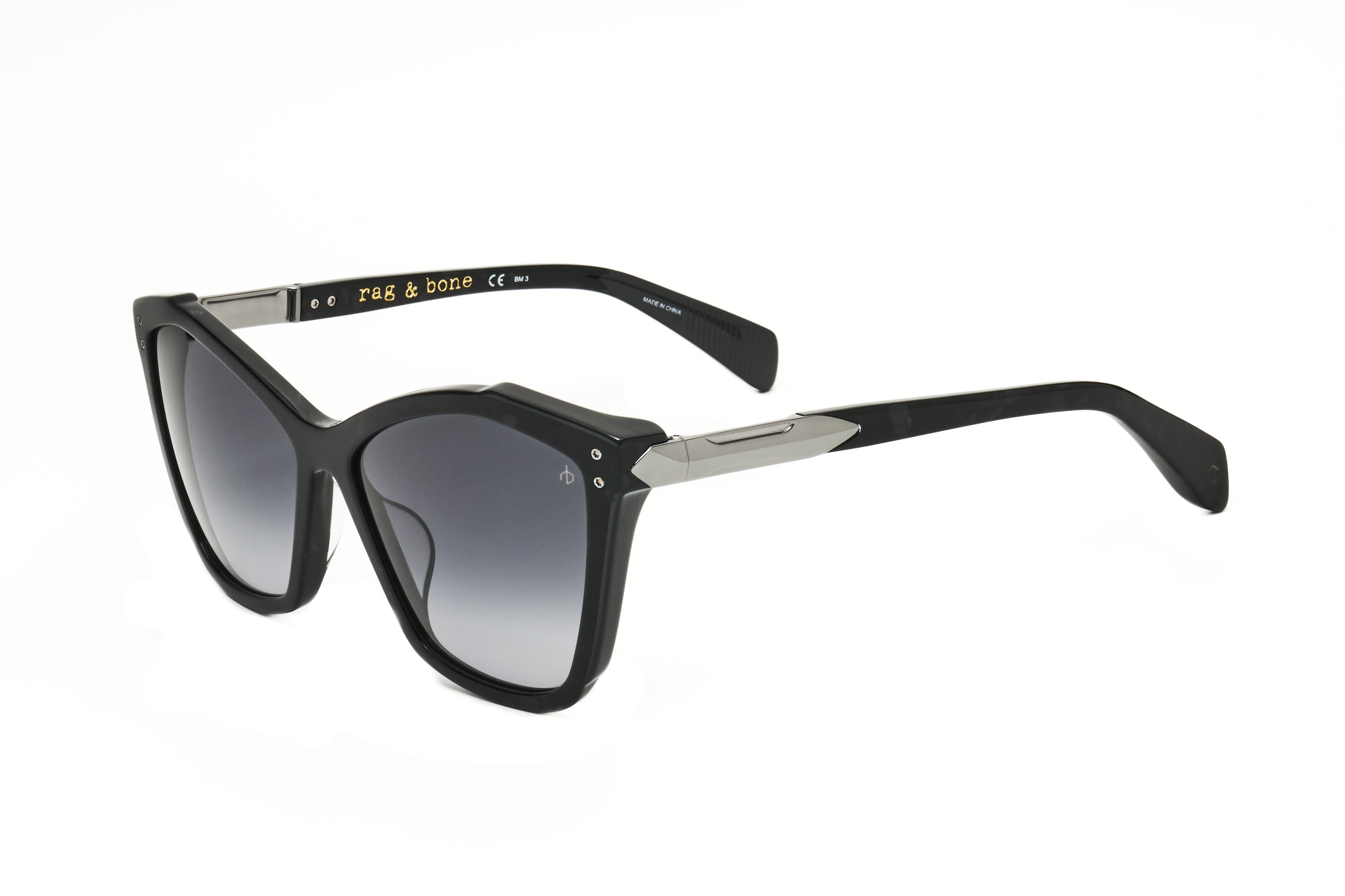 Preloved - Rag & Bone RNB1045GS06FQ57 Sunglasses — Black by Preloved - Rag & Bone