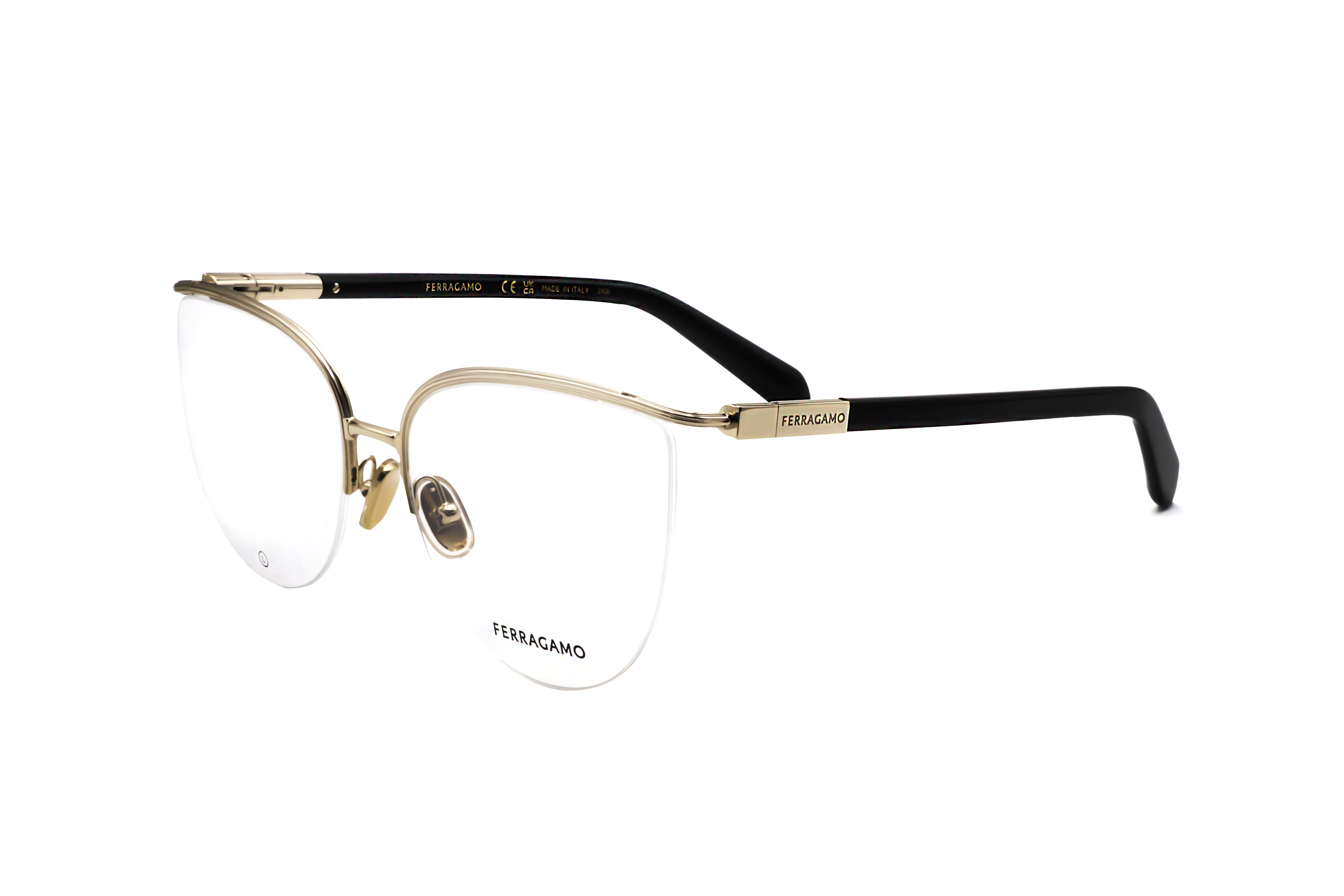 Preloved - Ferragamo SF222771056 Metal-Frame Eyeglasses — Gold by Preloved - Ferragamo
