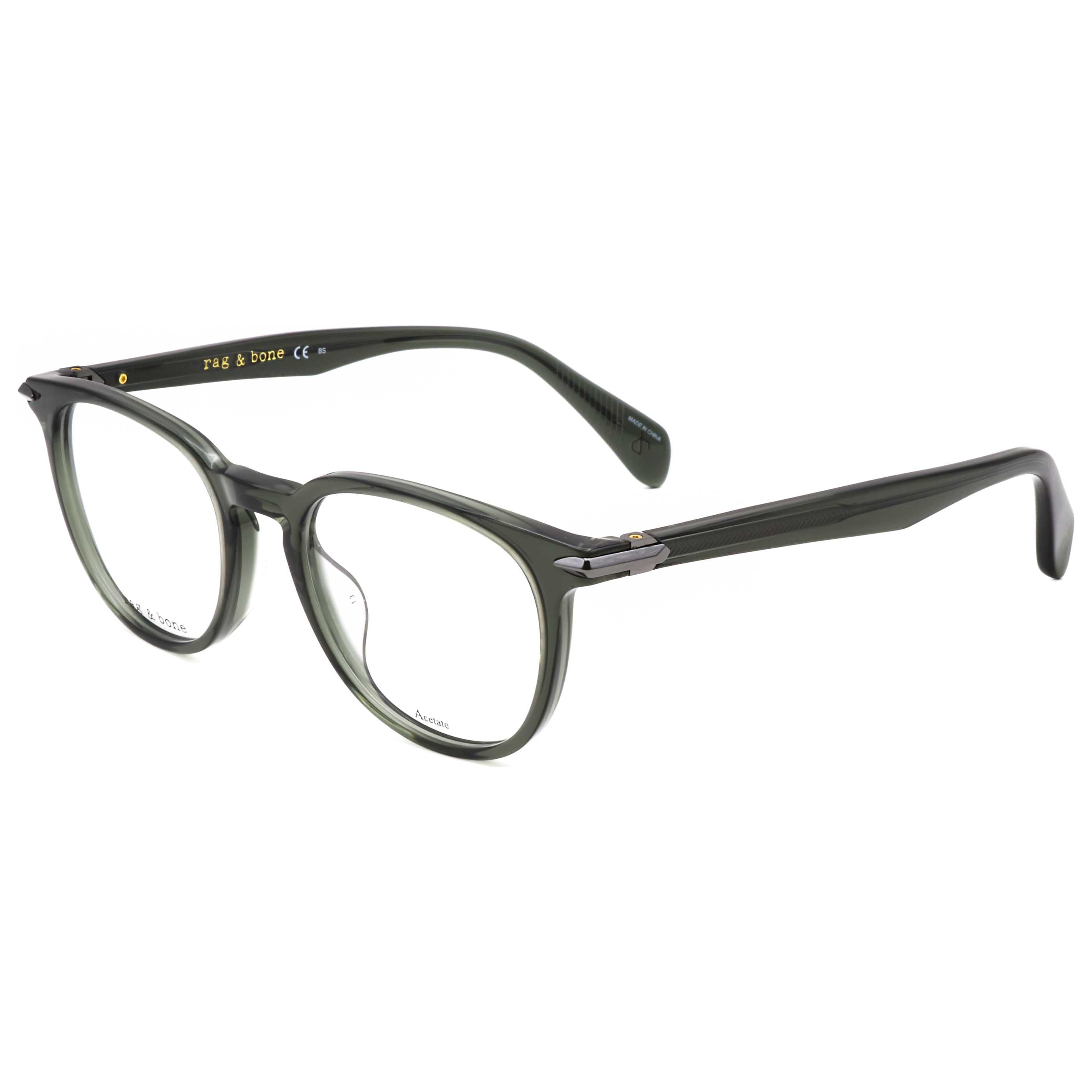 Preloved - Rag & Bone RNB7028GHWJ50 Square Acetate Eyeglasses — Gray by Preloved - Rag & Bone