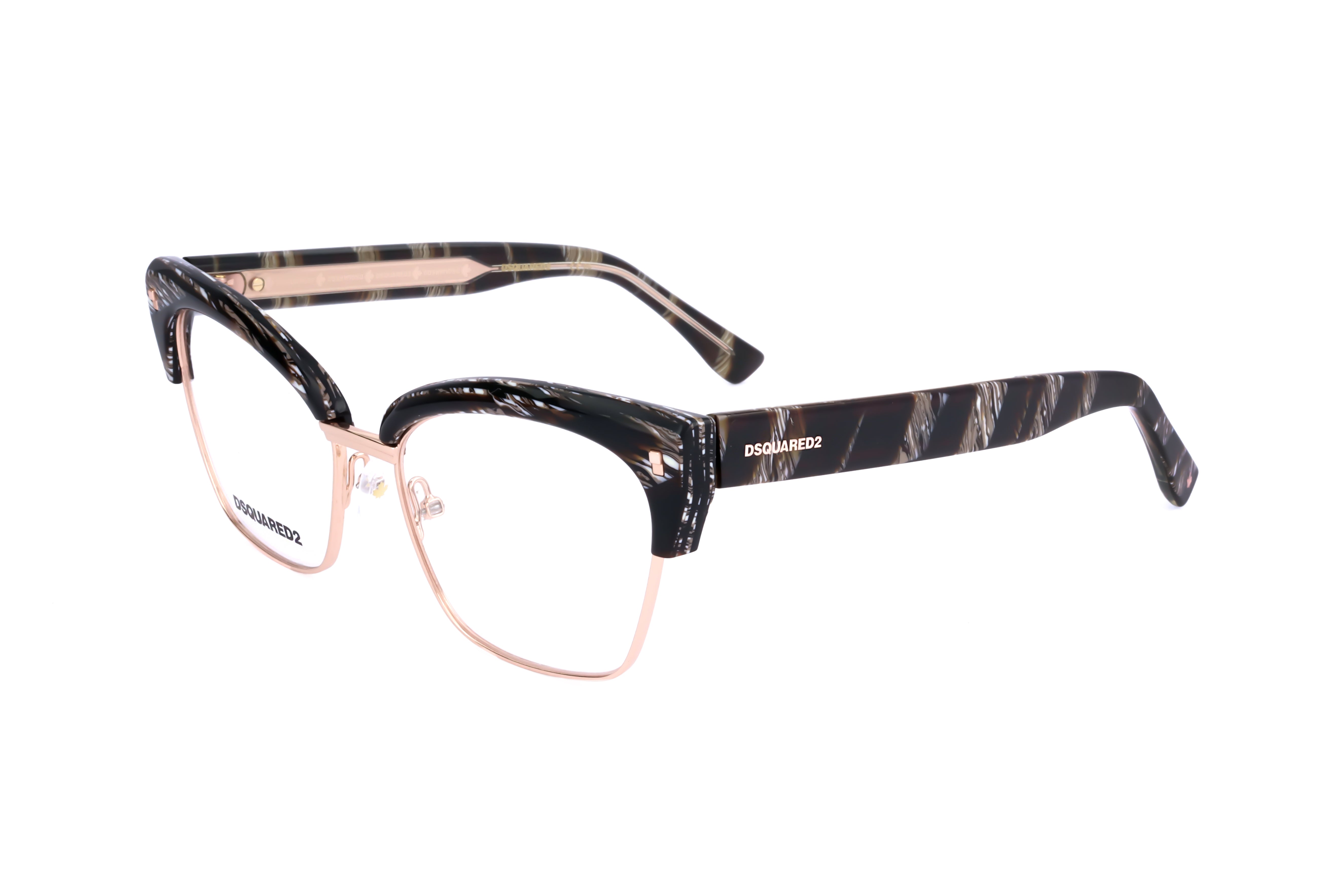Preloved - Dsquared2 D20024UCN54 Horn-Trimmed Eyeglasses — Black by Preloved - Dsquared2