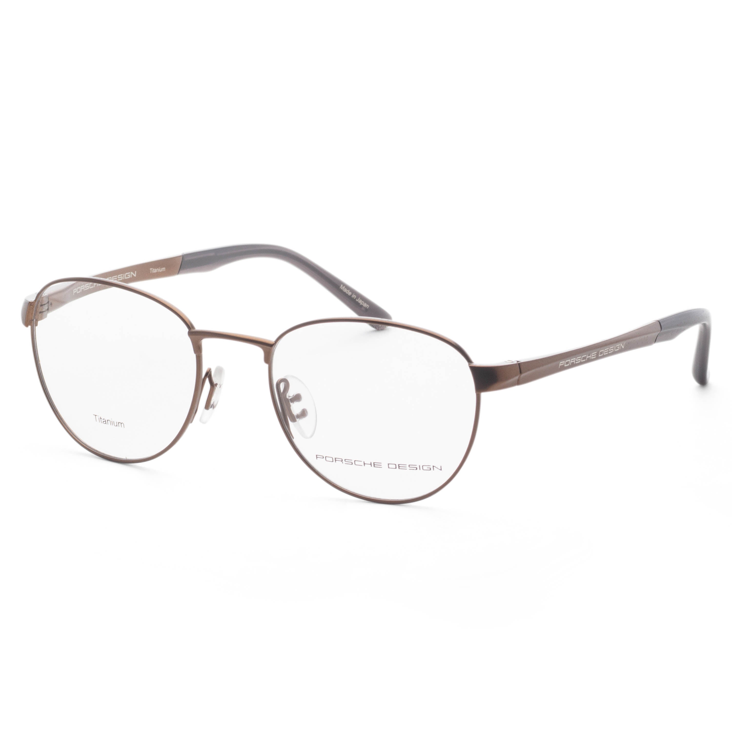 Preloved - Porsche Design P836950D Titanium Round Eyeglasses — Brown by Preloved - Porsche Design