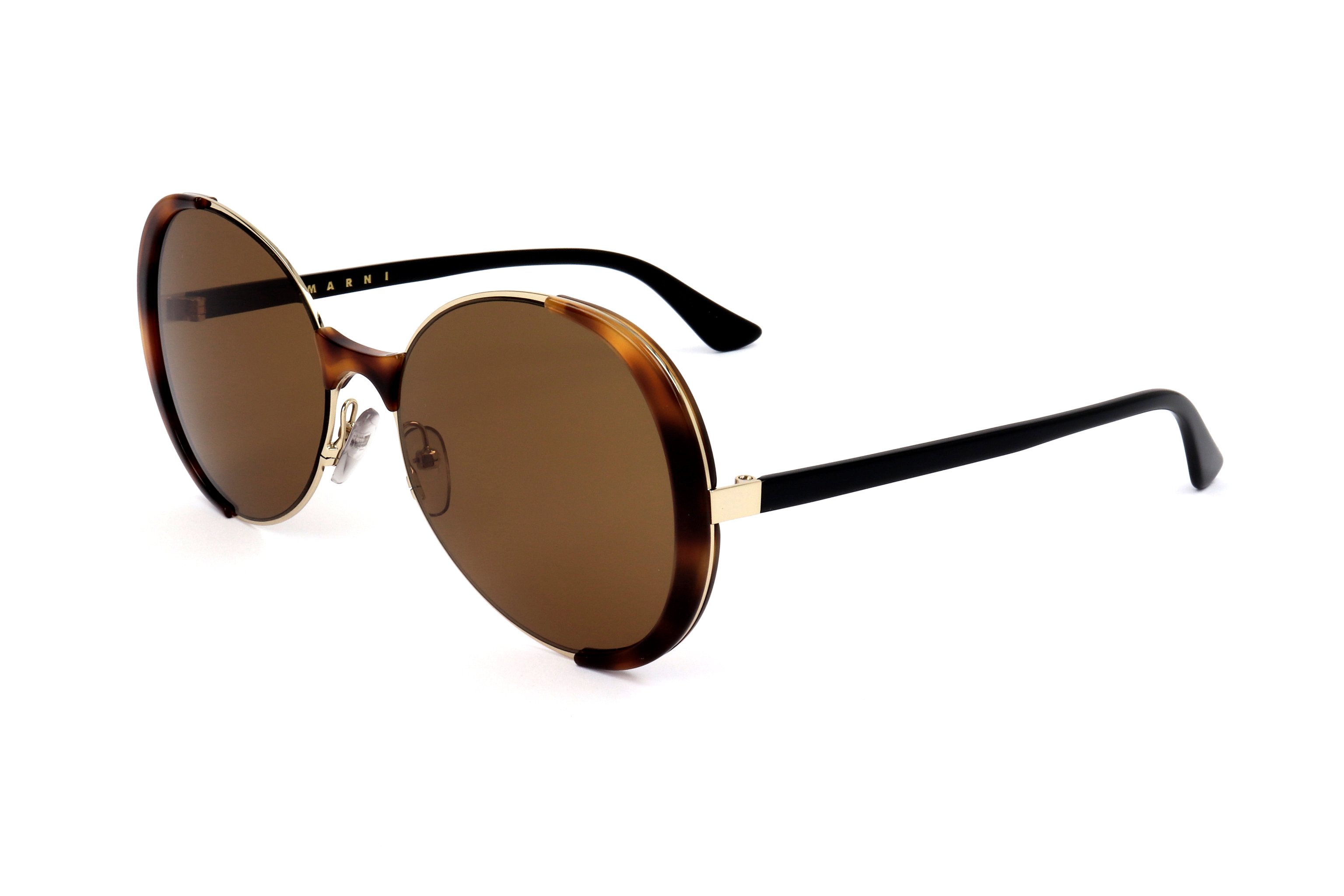 Preloved - Marni ME648S21857 Round Tortoiseshell Sunglasses — Brown by Preloved - Marni