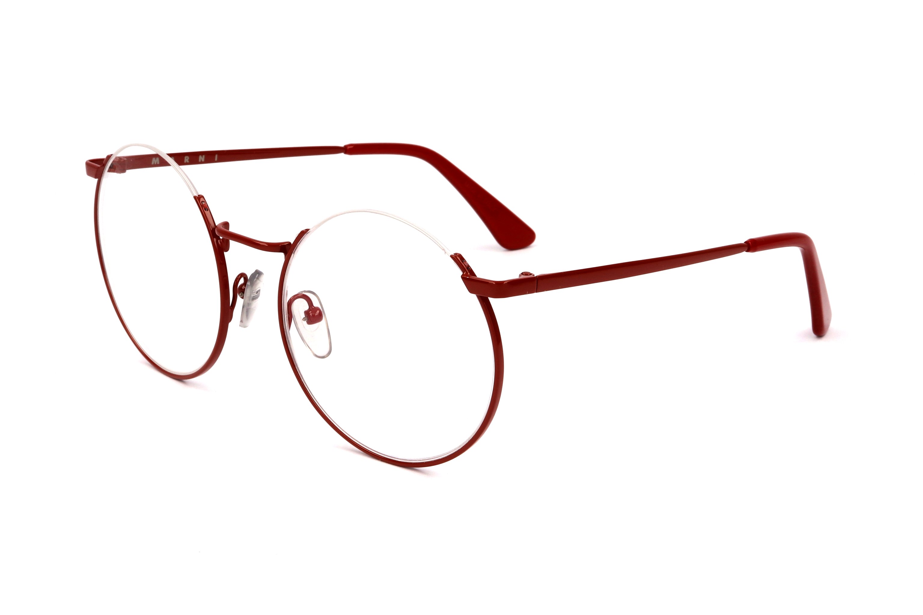 Preloved - Marni ME210361354 Red Metal Round-Frame Eyeglasses — Red by Preloved - Marni