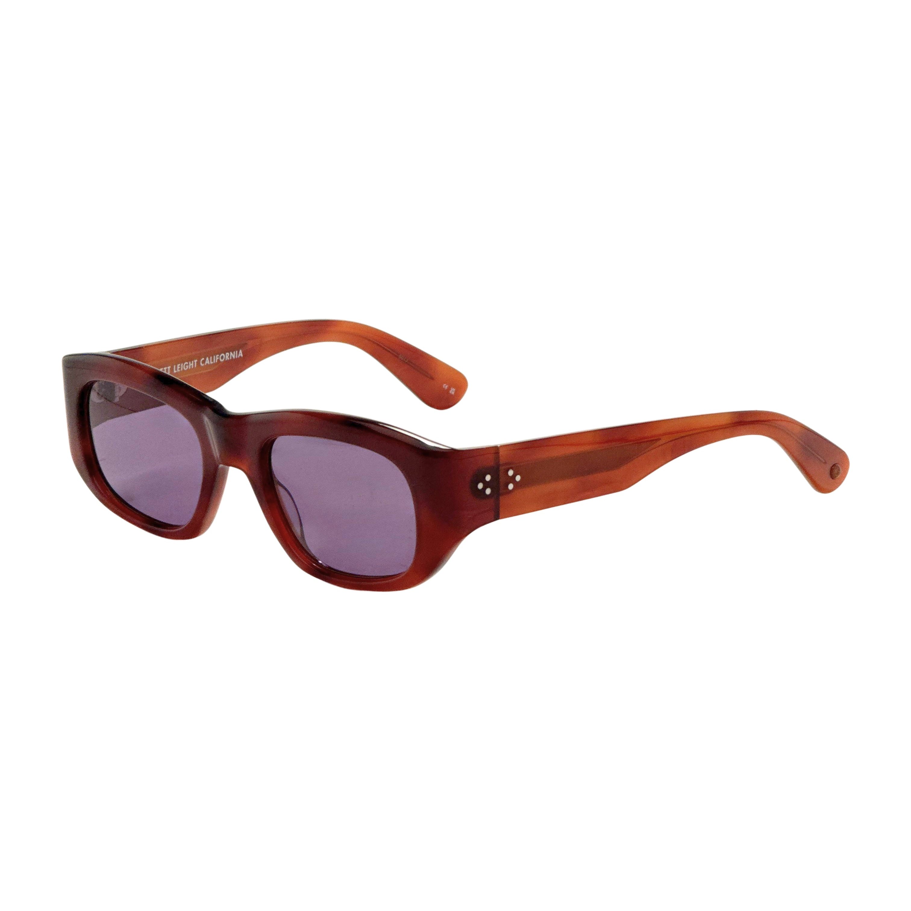 Preloved - Garrett Leight 214050VINBRTBS Sunglasses — Tortoise by Preloved - Garrett Leight