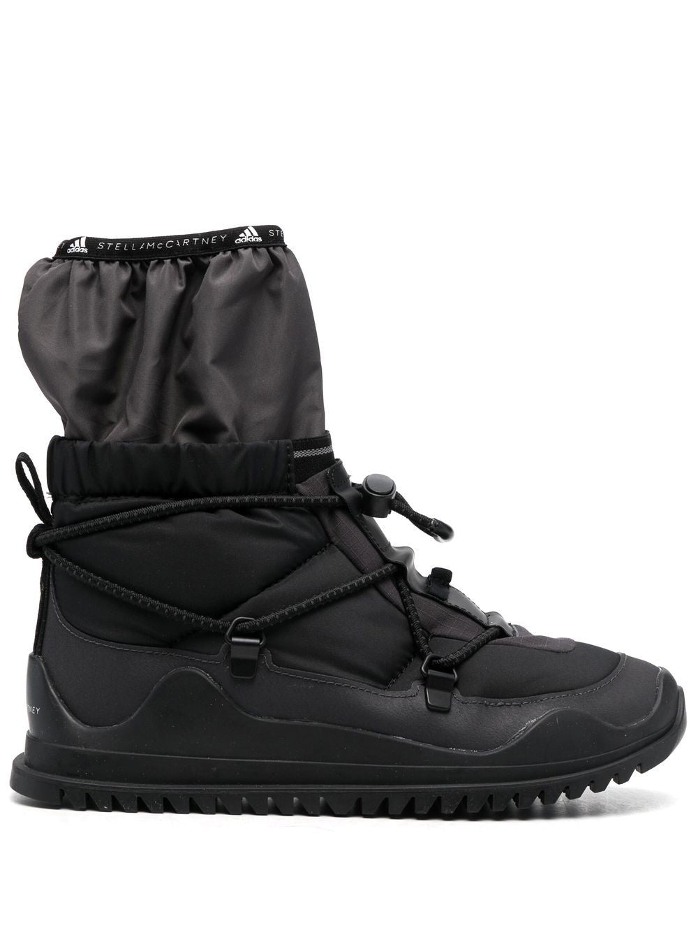 Adidas By Stella McCartney Logo-Tape Lace-Up Boot — Black by Adidas By Stella Mccartney