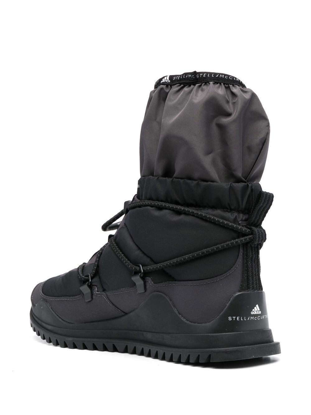 Adidas By Stella McCartney Logo-Tape Lace-Up Boot — Black, view 2