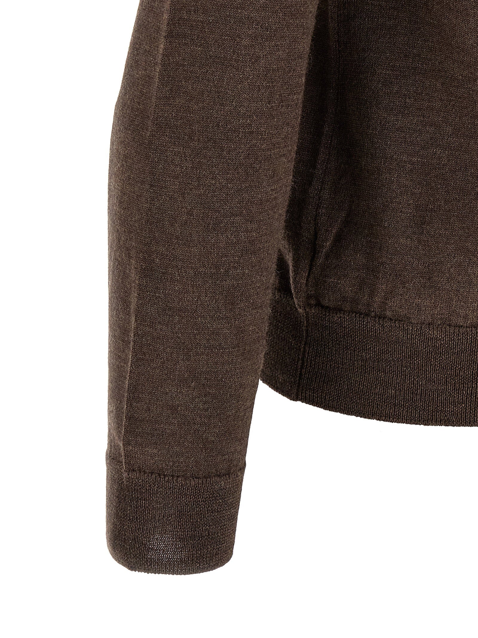Zanone Giro Sweater — Brown, view 4