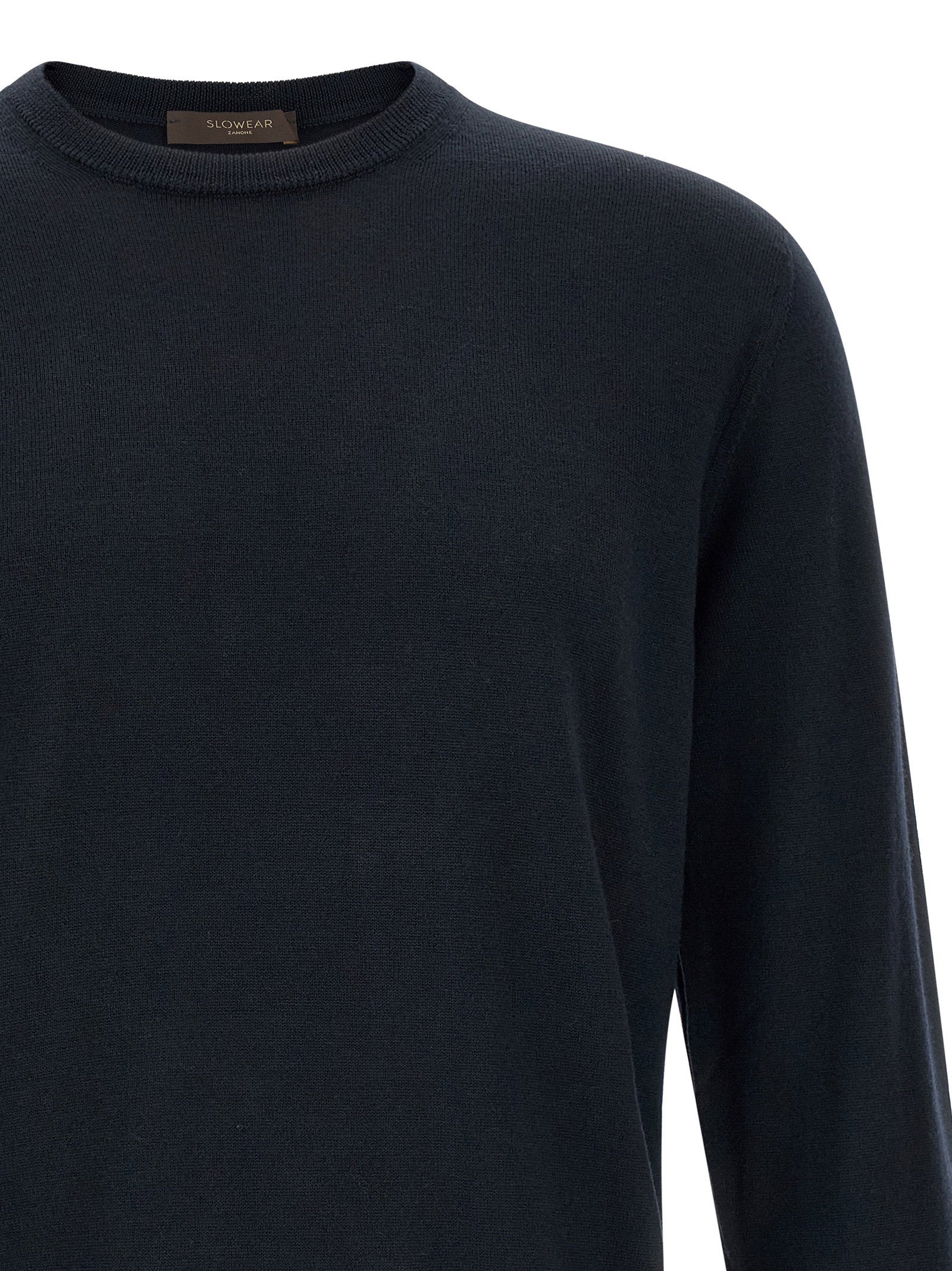 Zanone Giro Sweater — Navy, view 3