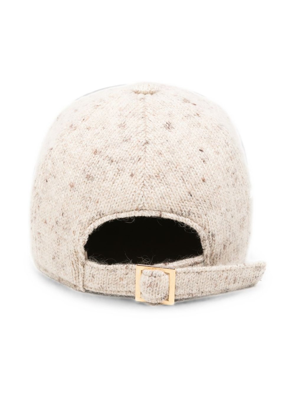 Fabiana Filippi Wool-Blend Flecked Knit Baseball Cap — Beige, view 2