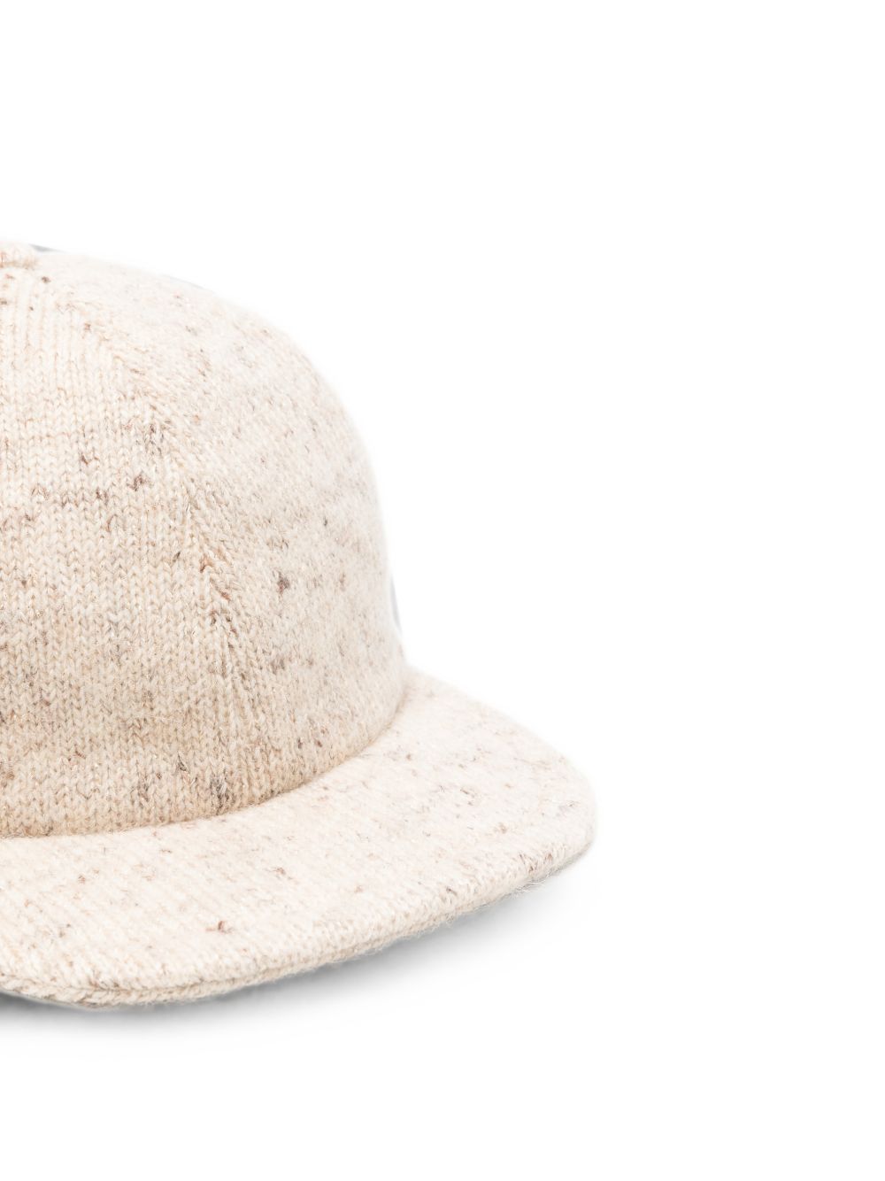 Fabiana Filippi Wool-Blend Flecked Knit Baseball Cap — Beige, view 3