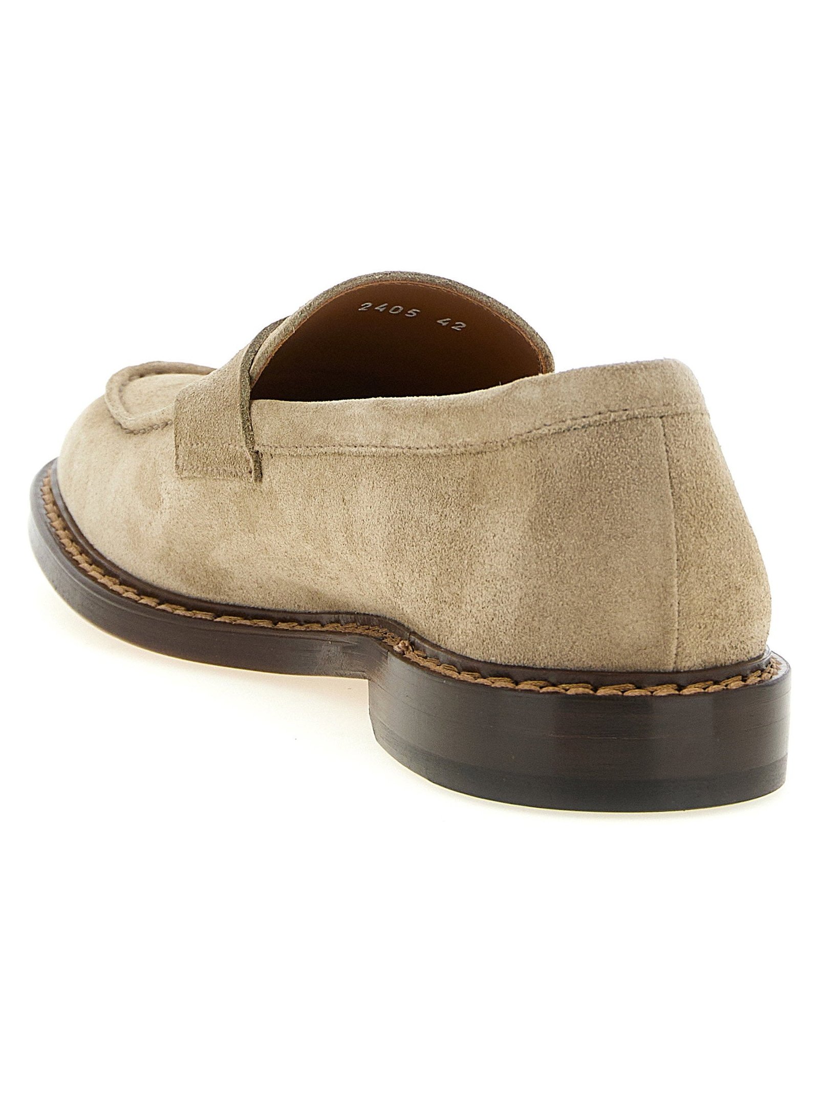 Doucal's Suede Loafer — Beige, view 3