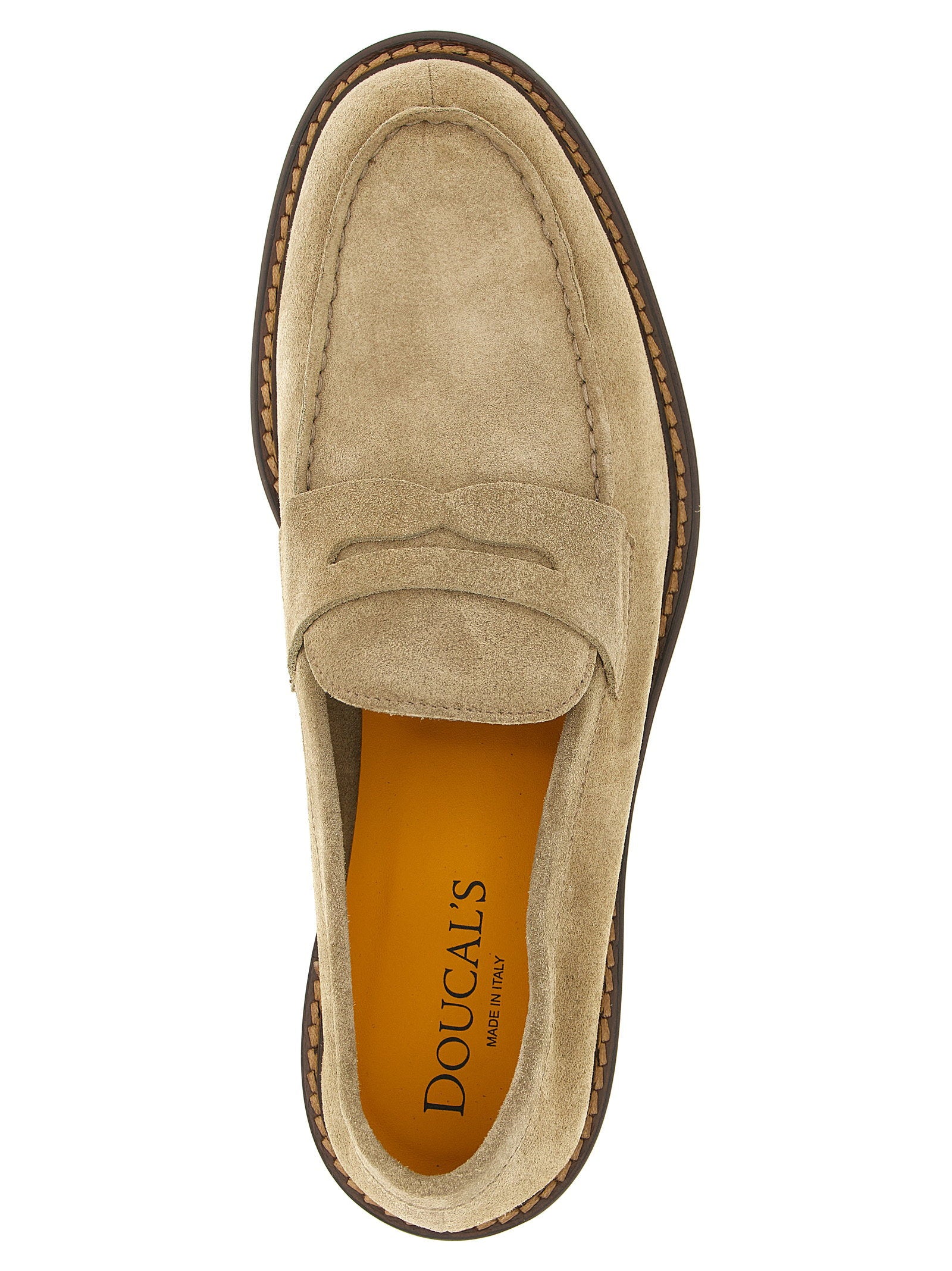 Doucal's Suede Loafer — Beige, view 4