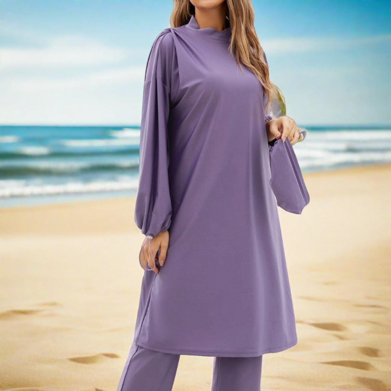 Full coverage 2 PC modest swimsuit by Try Modest
