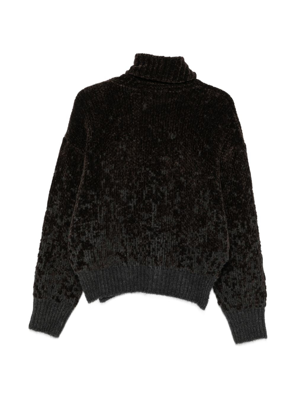Alysi Chenille Turtleneck Sweater — Black, view 2