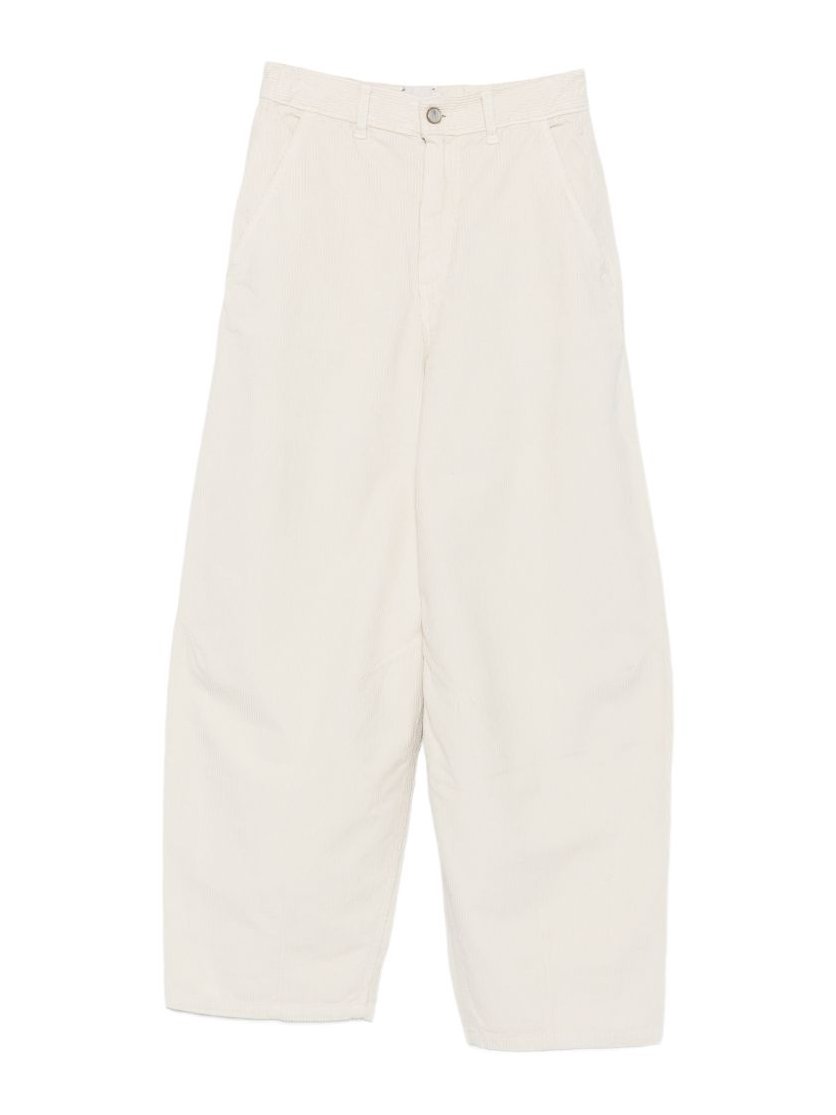 Alysi Corduroy-Effect Trousers — White by Alysi