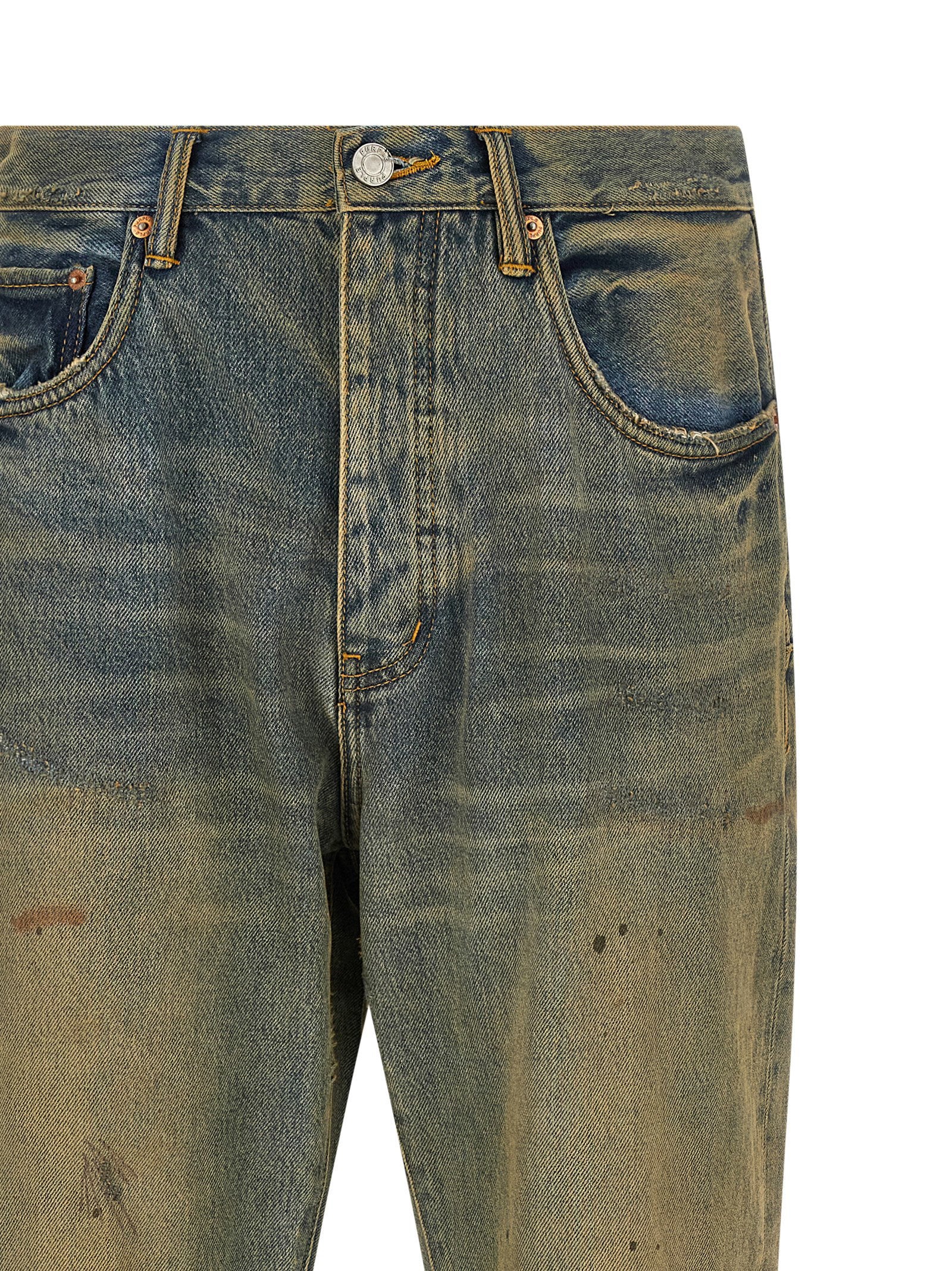 Purple P011 Jeans — Olive, view 3