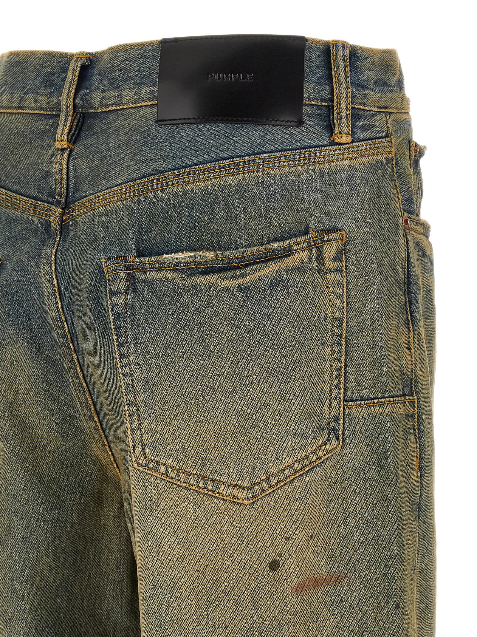 Purple P011 Jeans — Olive, view 4