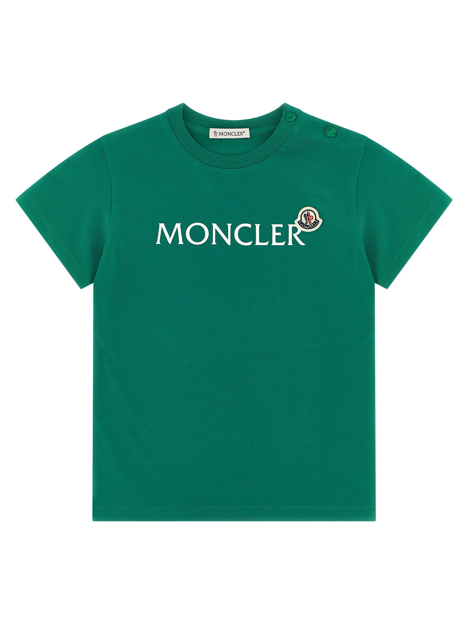 Moncler Enfant Logo-Printed Cotton T-Shirt — Green - 18-24M by Moncler Enfant
