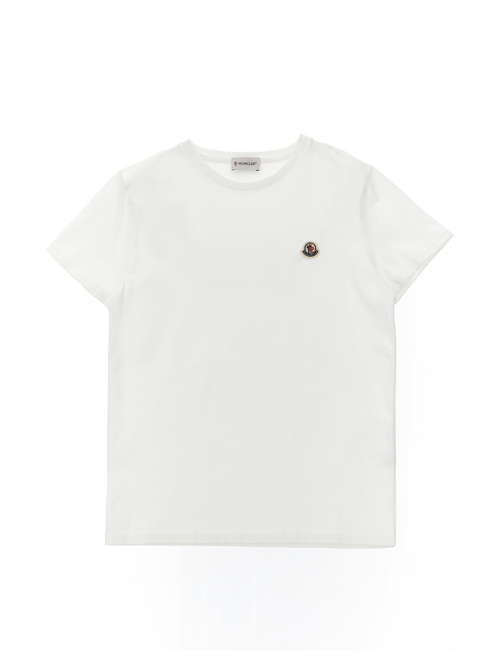 Moncler Enfant Logo-Patch Cotton T-shirt — White, view 2