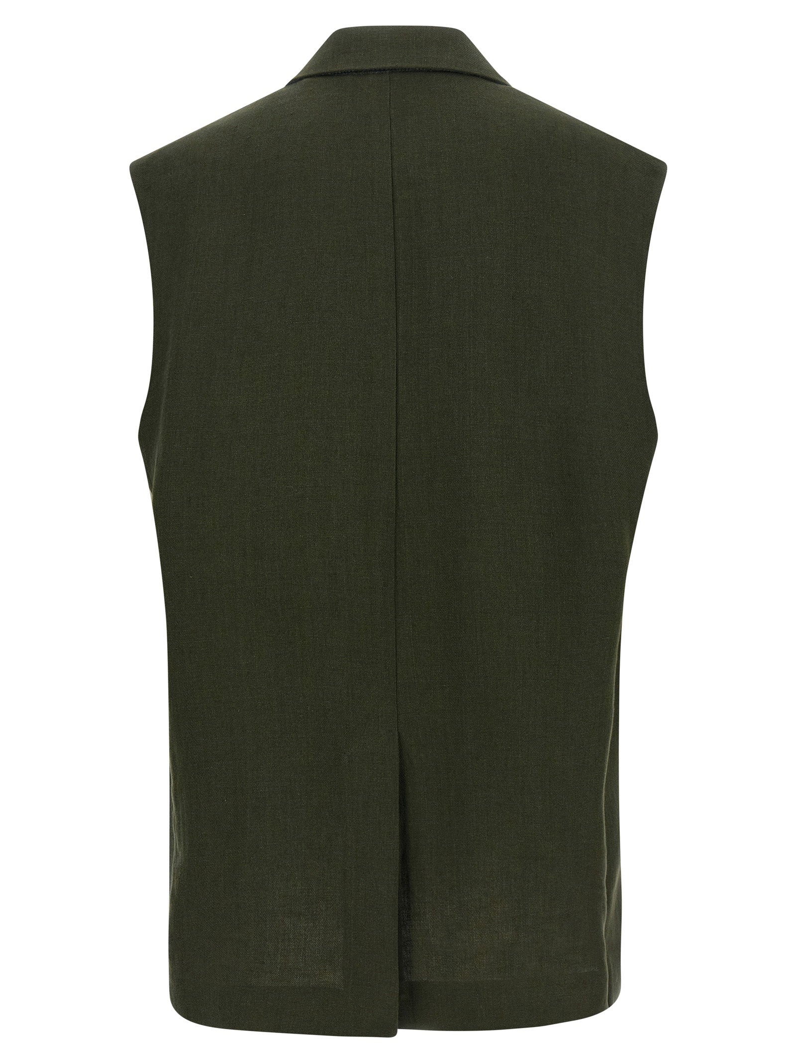 Max Mara Studio Vest — Olive Green, view 2