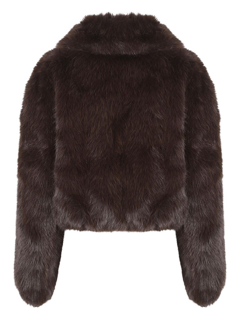 032C Faux Fur Coat — Brown, view 2