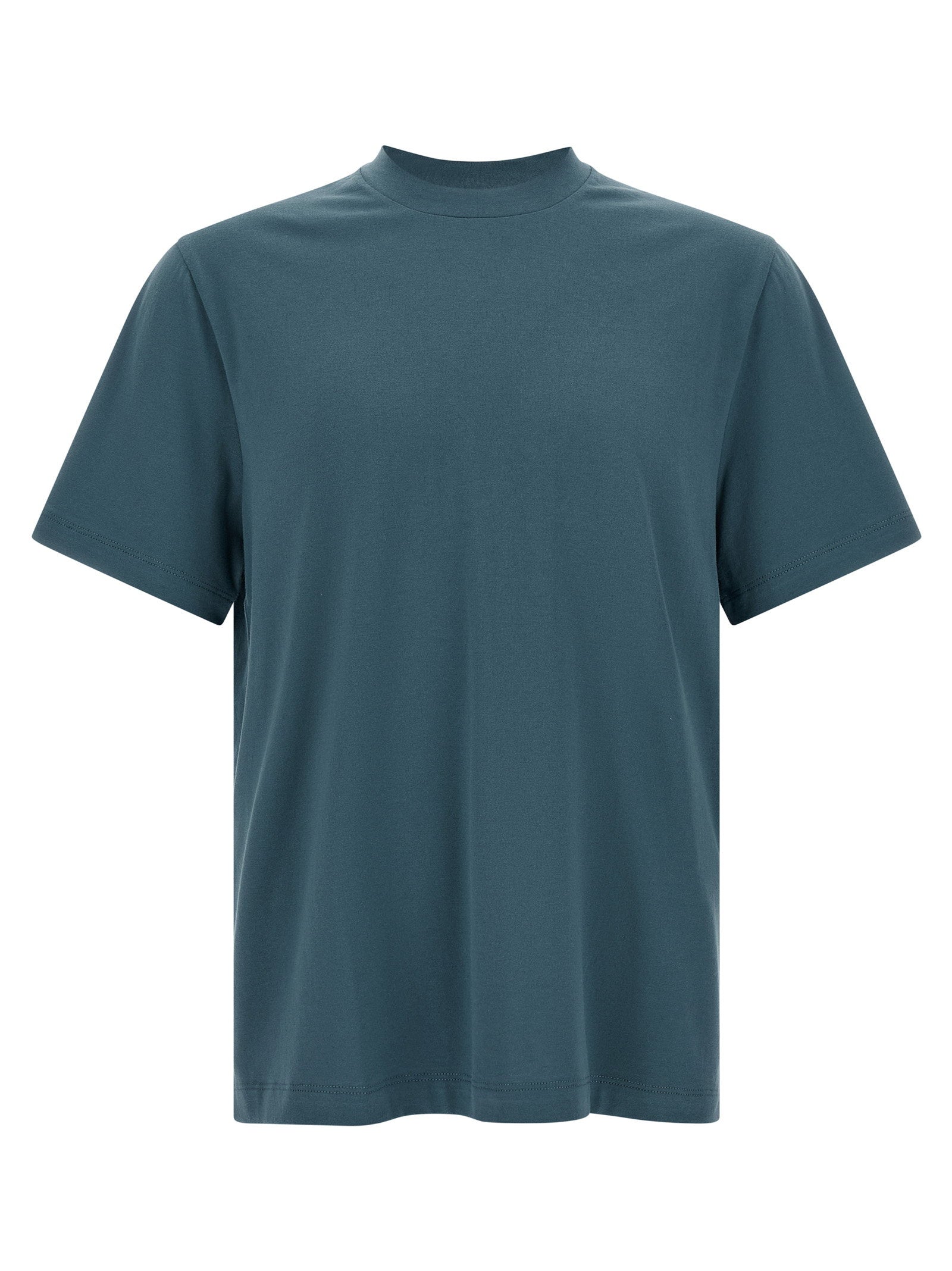 Brioni Logo-Embroidered Cotton T-Shirt — Teal - M by Brioni